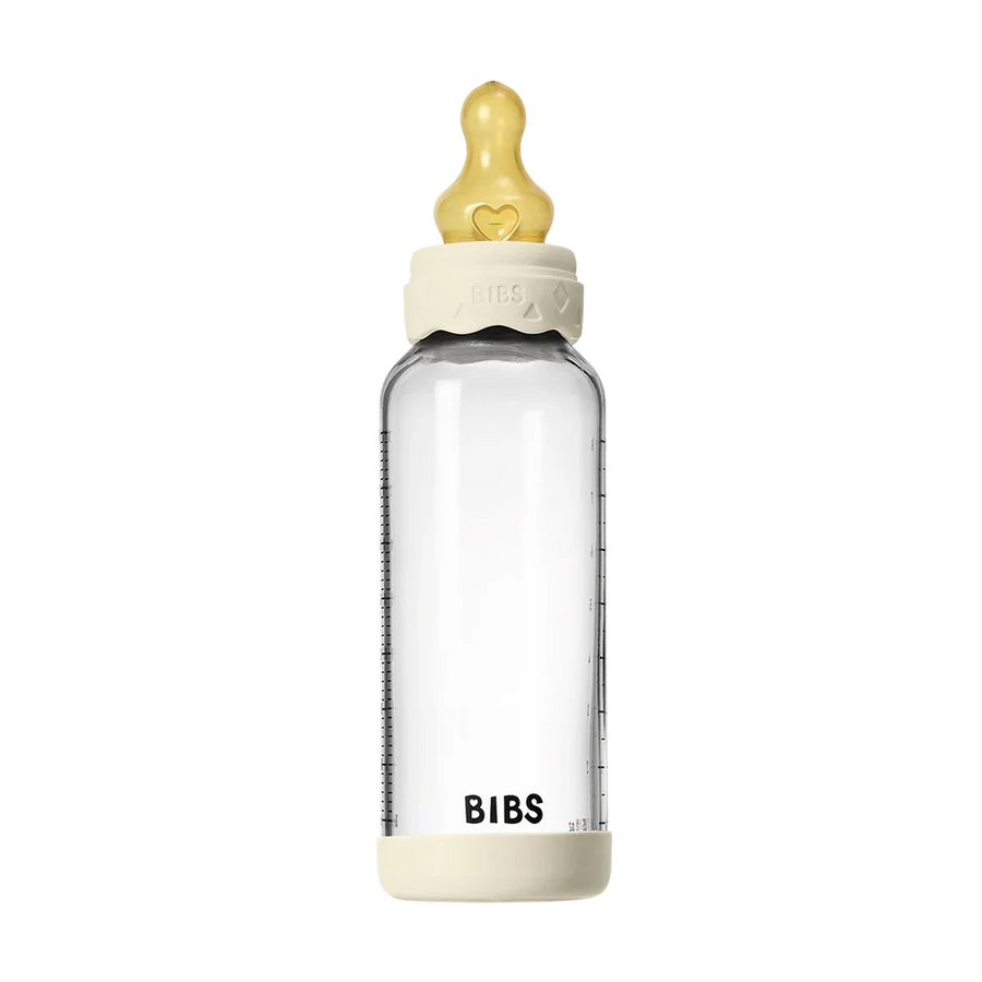 Baby Glass Bottle Boheme Set 240ml Latex - Ivory