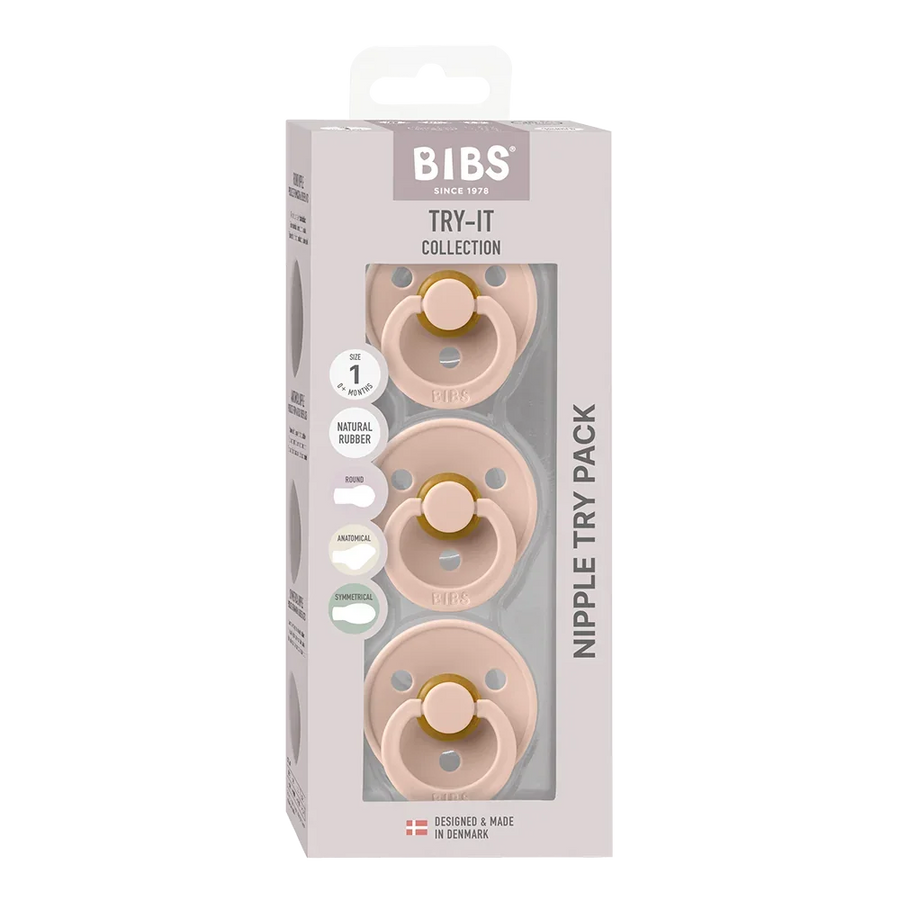 New Baby Pacifiers Try-It Collection 3 pack - Blush