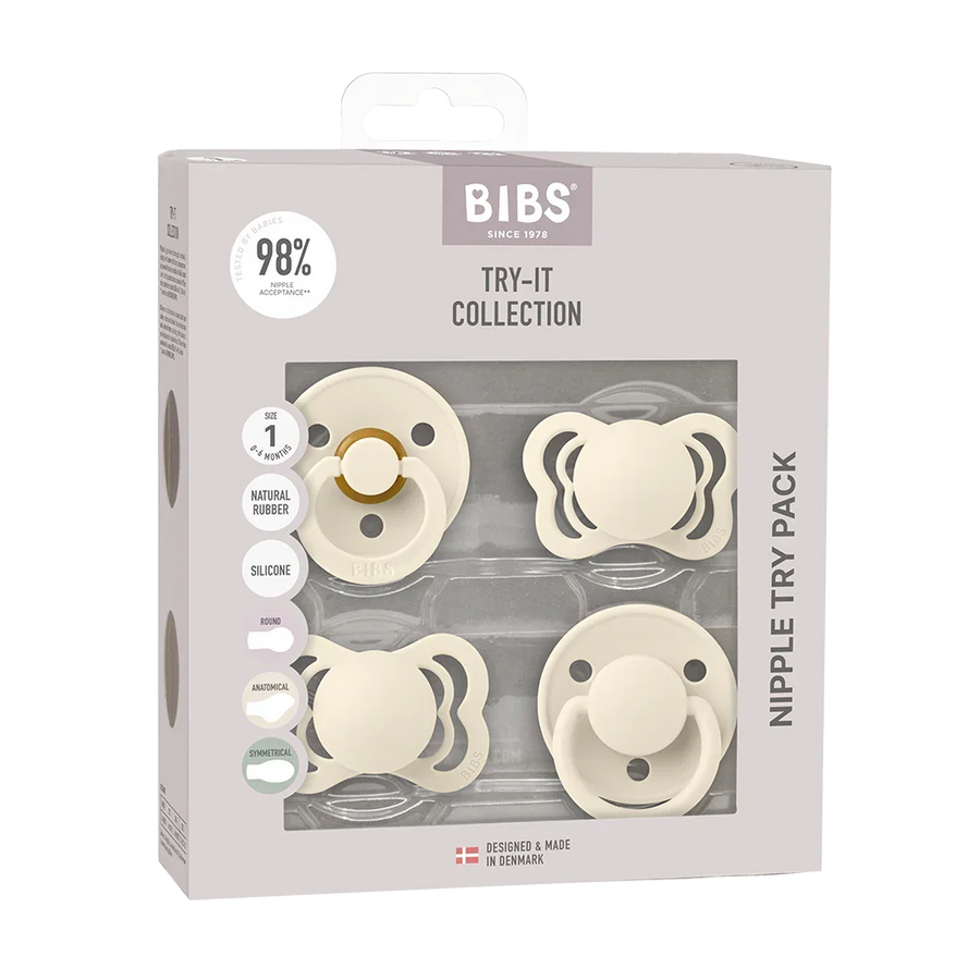 New Baby Pacifiers Try-It Collection - Ivory