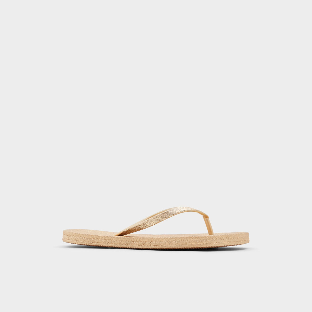 Main View of Gold Aloomba Flip flop for Womens