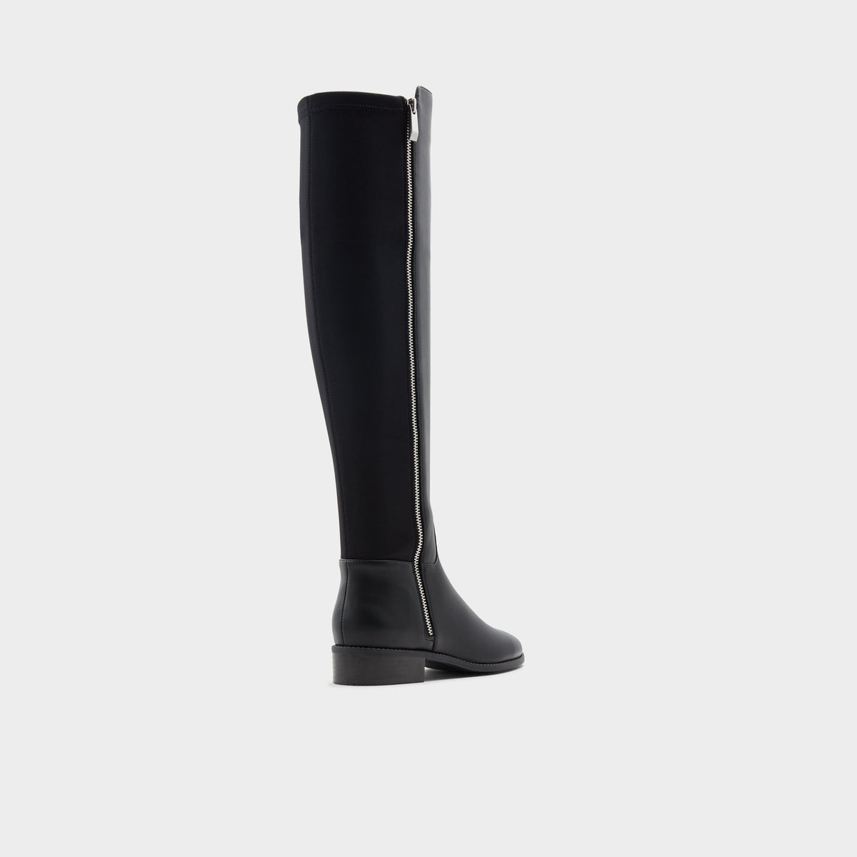 Three-quarter angle of Black Aahliyah Knee-high boot's back side