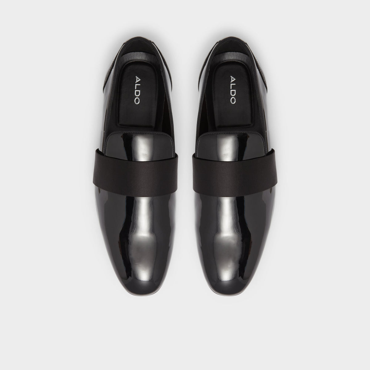 Top-down view of the Open black Asaria Loafer
