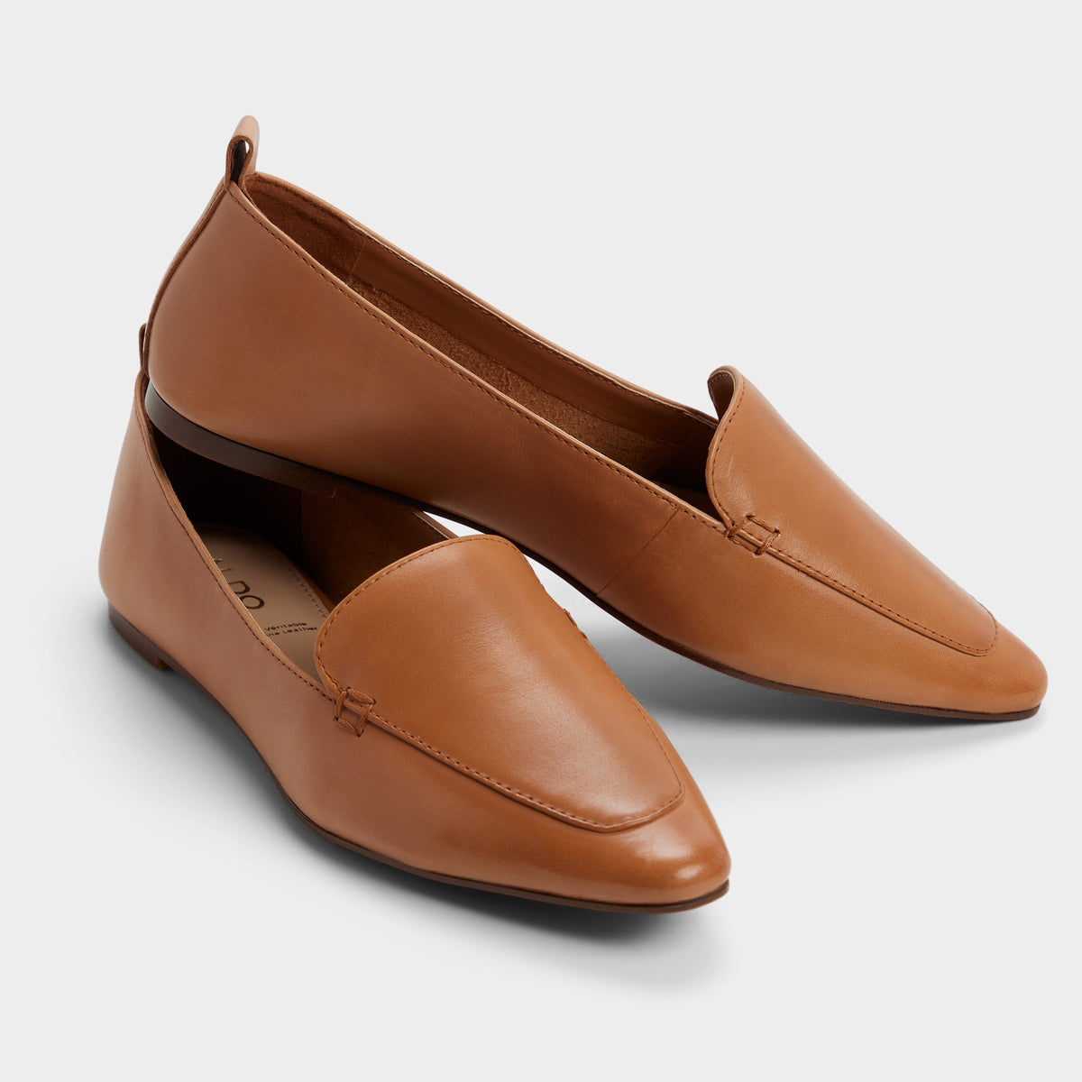 Highlighted view of a pair of Cognac Orsoniflex Slip ons