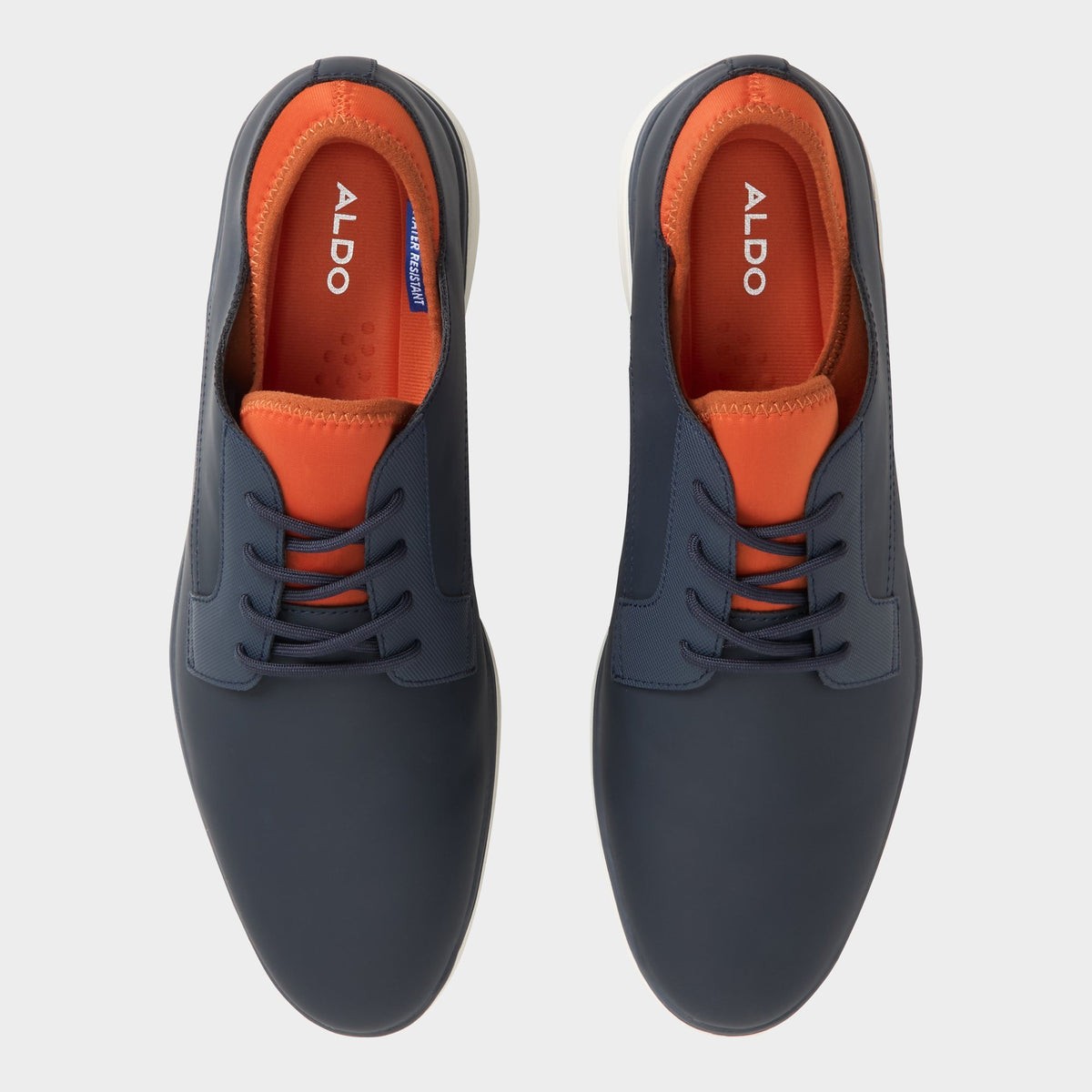 Top-down view of the Navy Intercity Oxford shoe