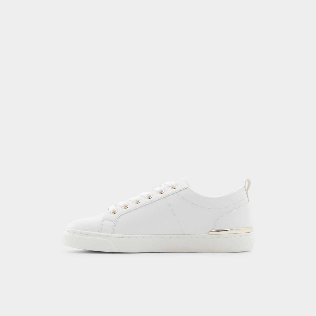 Side view of White Dilathielle Low top sneaker