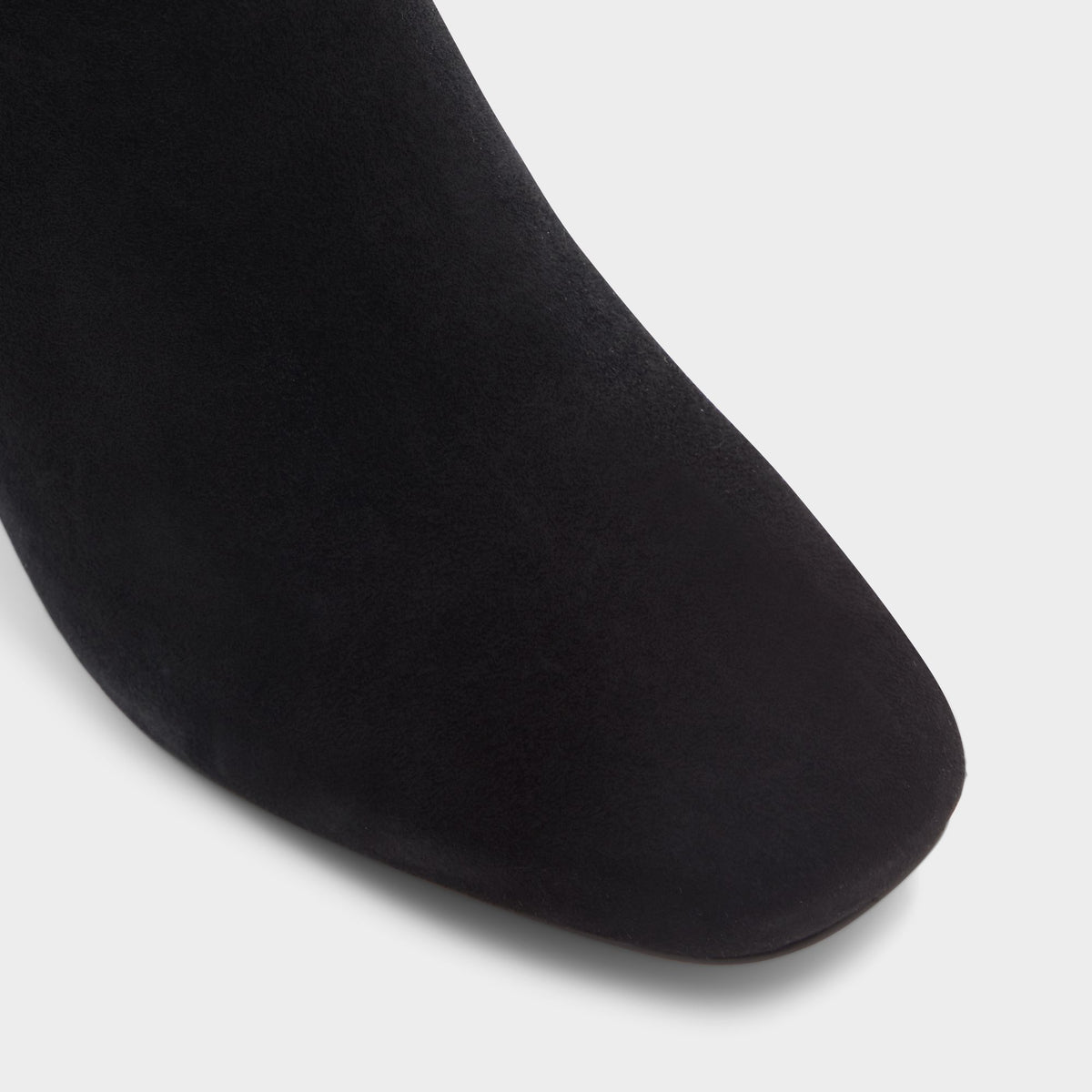Close-up of the Other black Satori Block heel knee-high boot