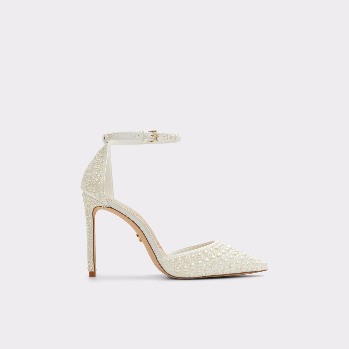 Vue principale de Blanc Derperla Chaussure à talon haut à lanières pour Femmes