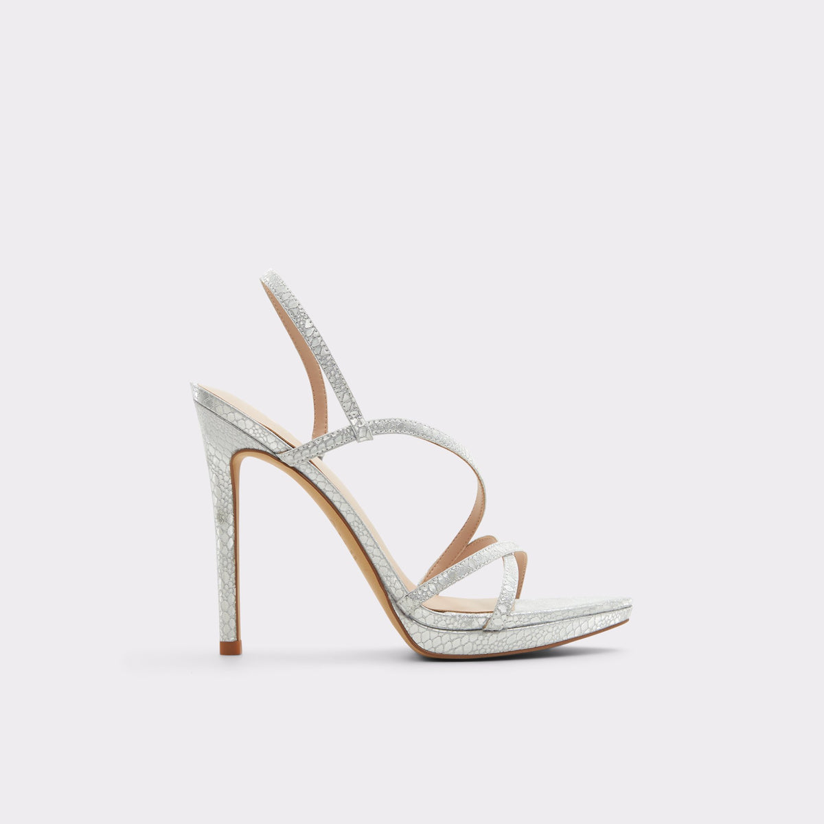Main View of Silver Resurge Strappy stiletto sandal for Womens