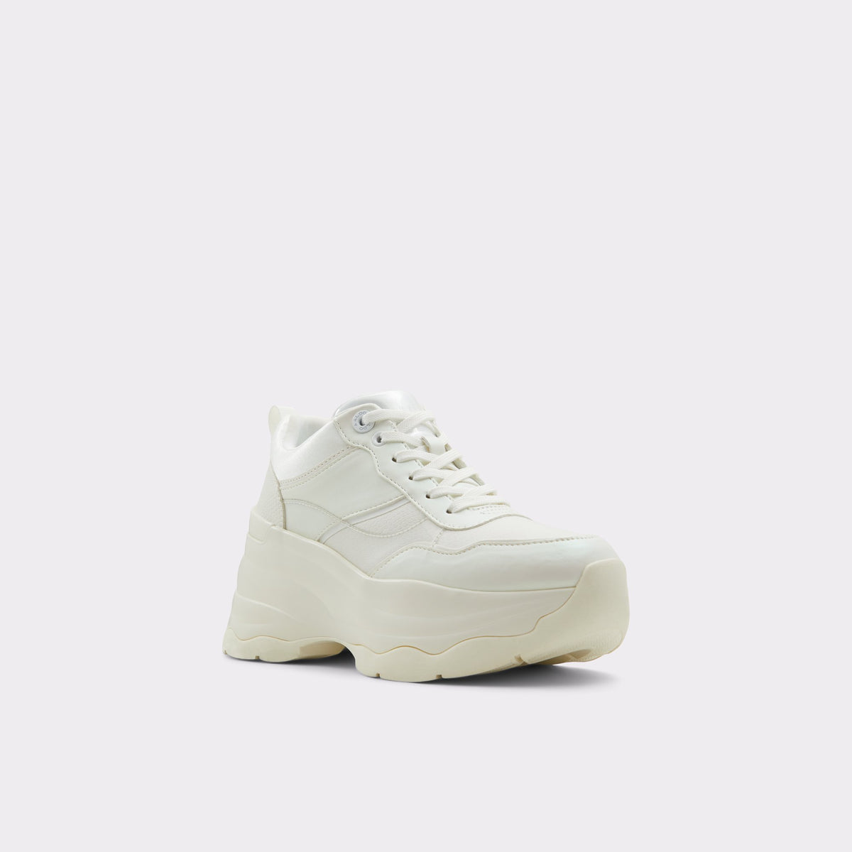 Three-quarter angle of White Jaya Jogger sneaker's front side