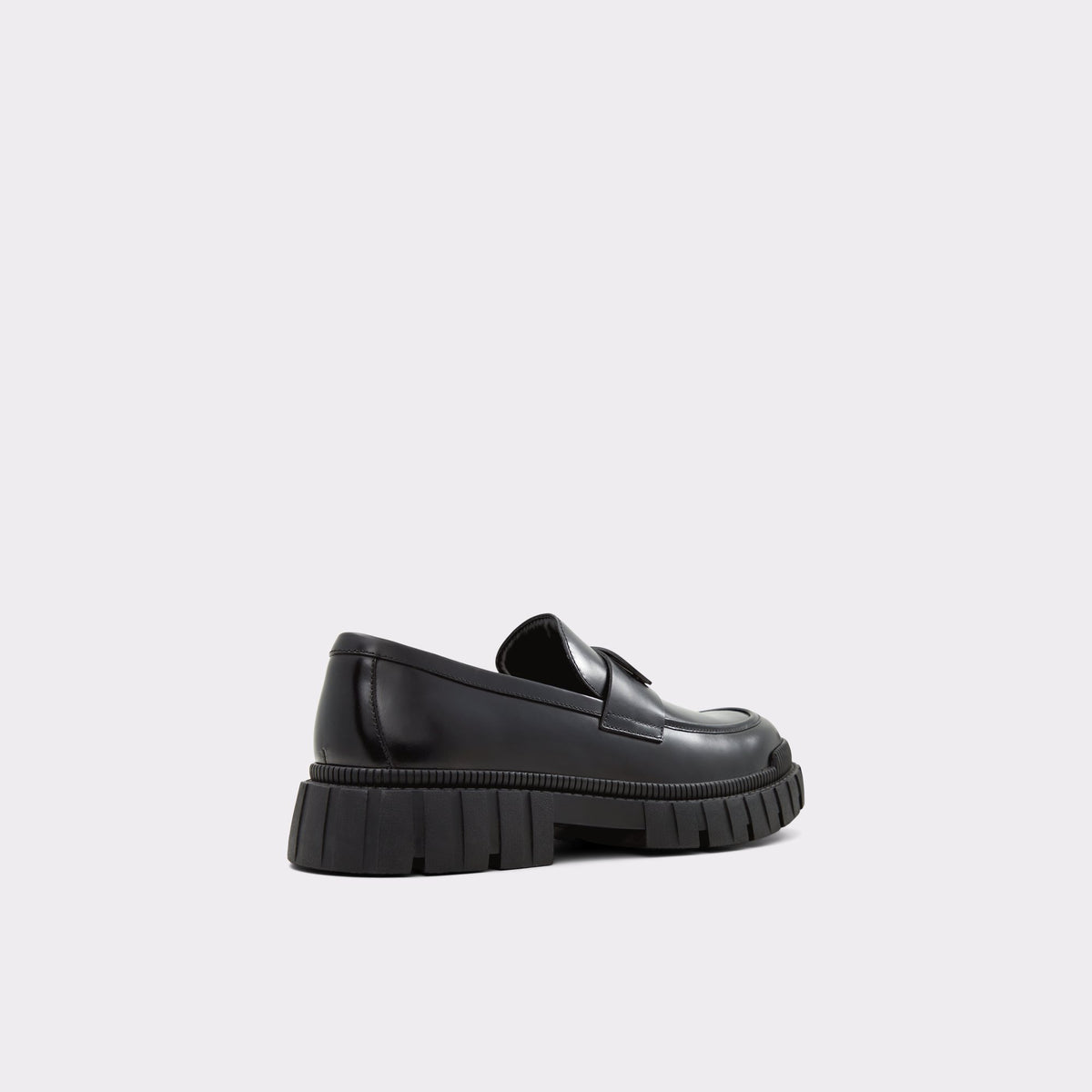 Three-quarter angle of Black Wes Loafer's back side