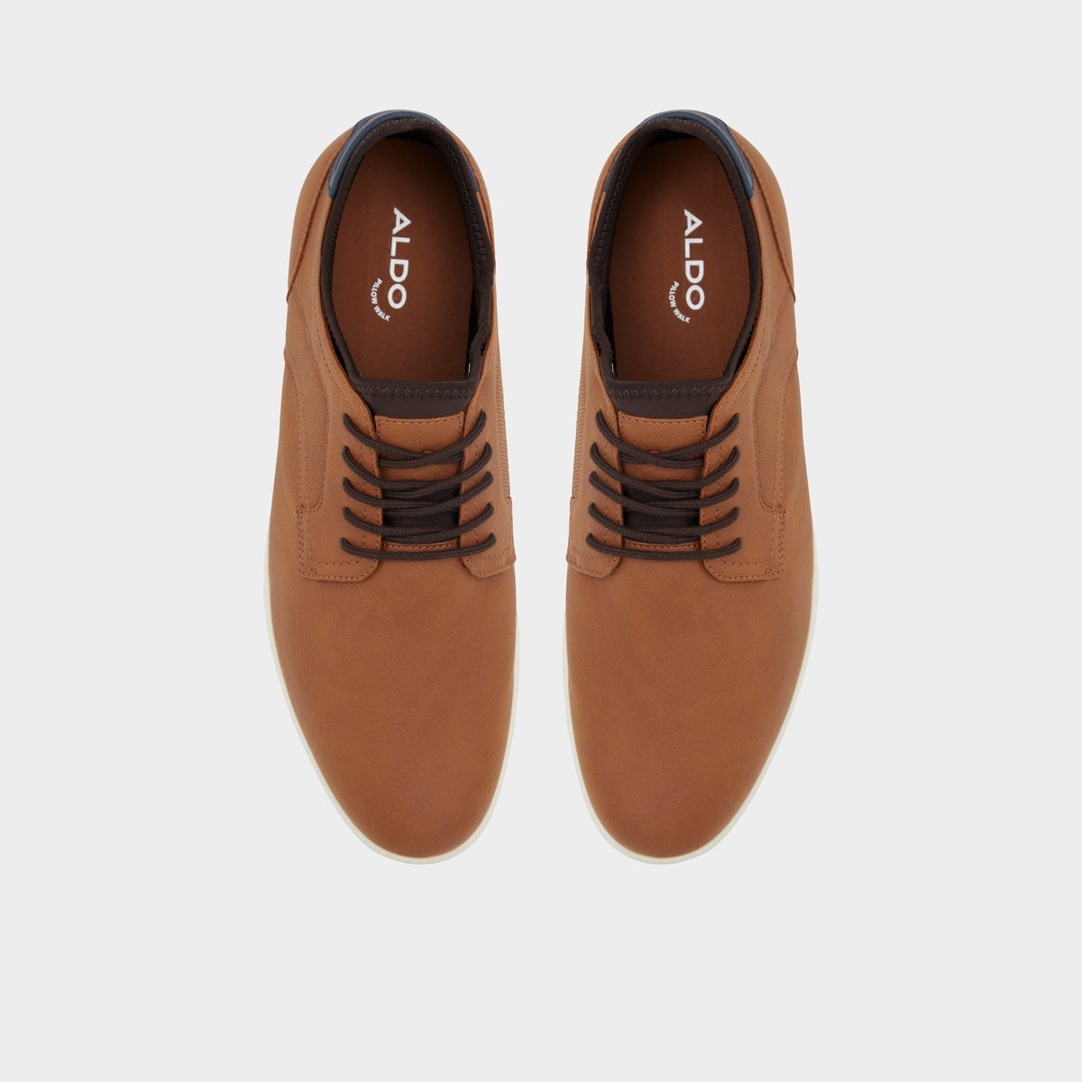 Top-down view of the Cognac Drymos Oxford shoe