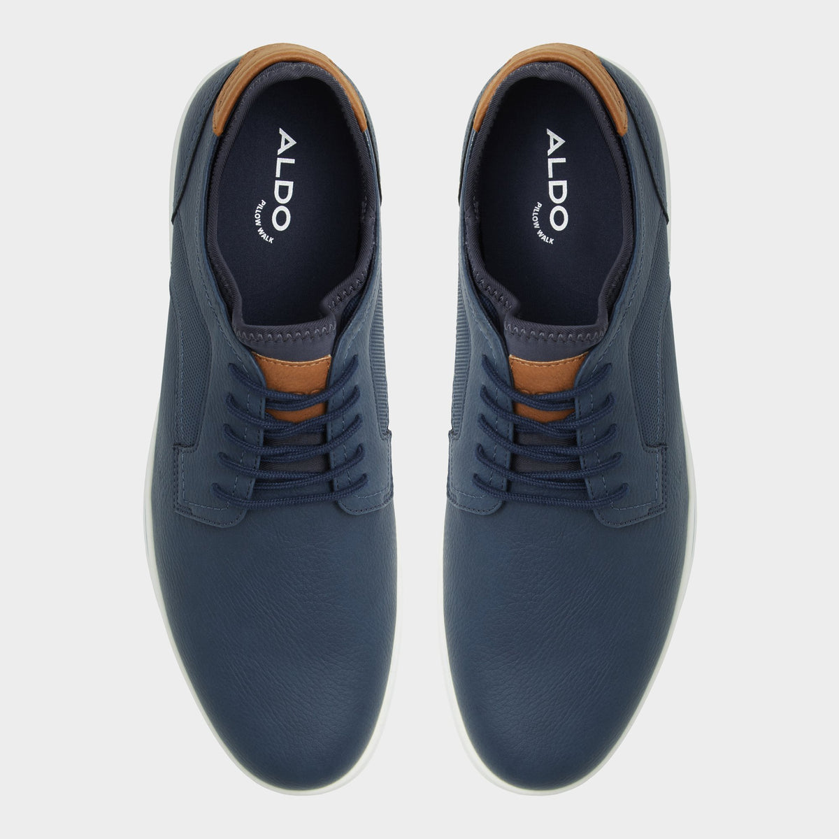 Top-down view of the Navy Drymos Oxford shoe