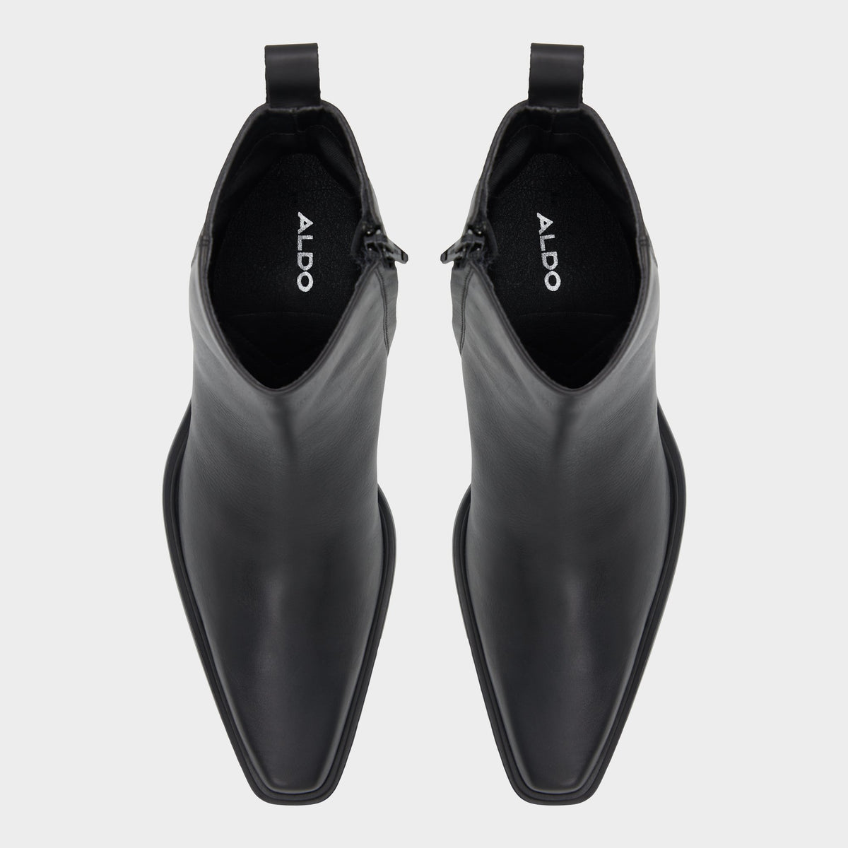 Top-down view of the Open black Zappa Ankle boot