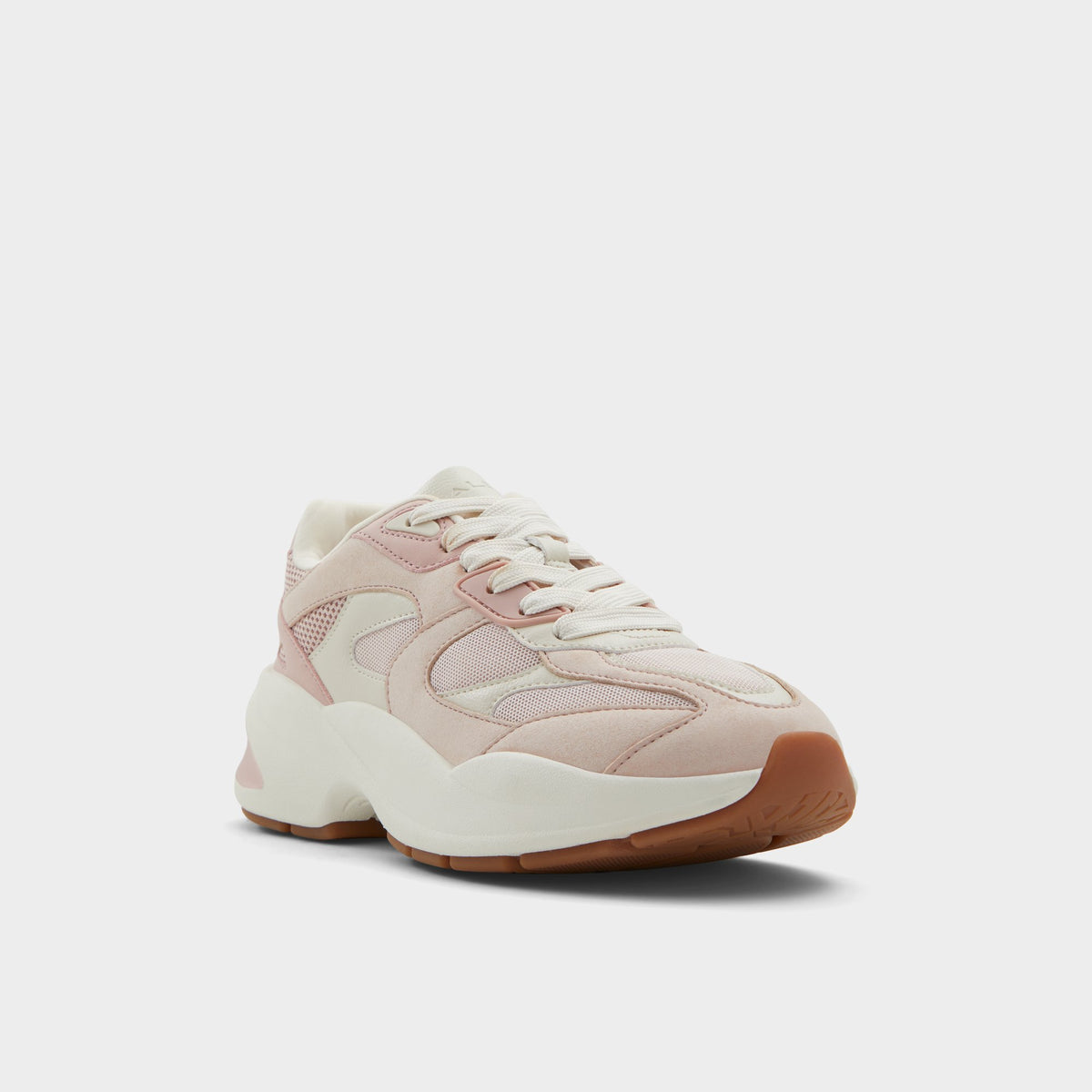 Three-quarter angle of Light pink Mayana Jogger sole sneaker's front side