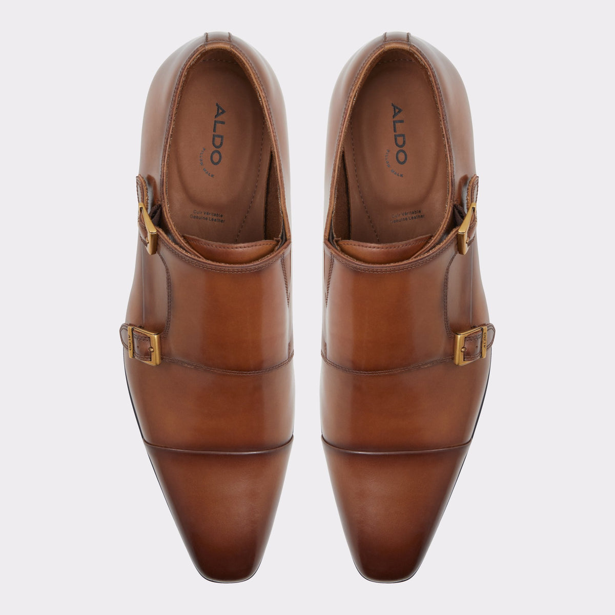 Top-down view of the Cognac Windward Monkstrap