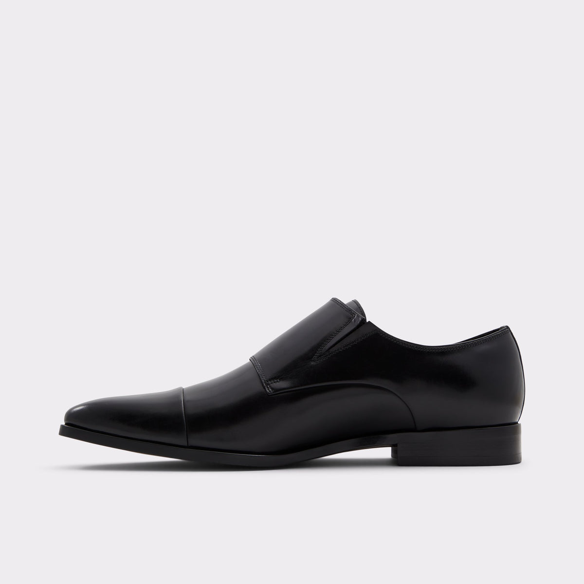 Side view of Black Windward Monkstrap