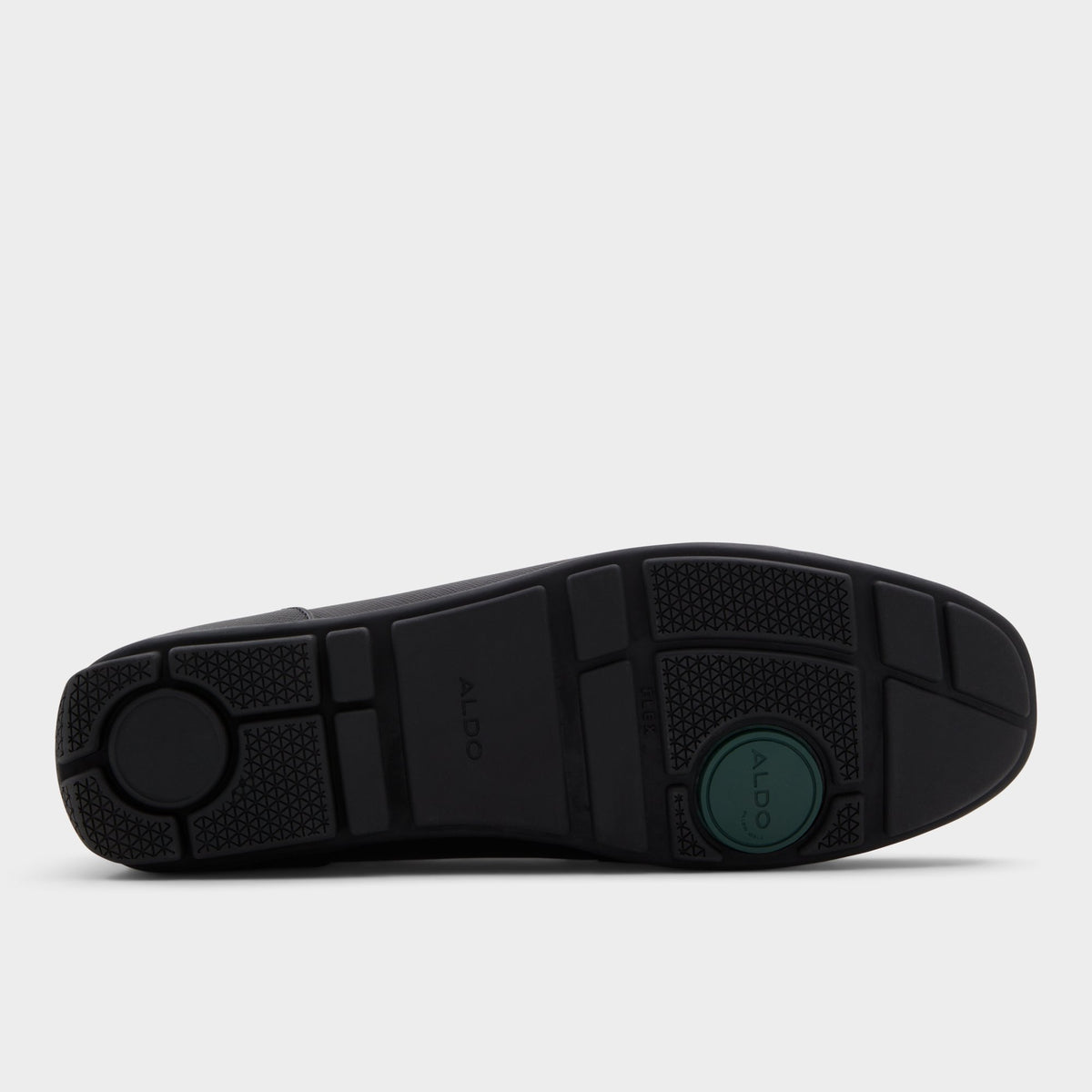 View of Open black Orlovoflexx Driving shoe's sole