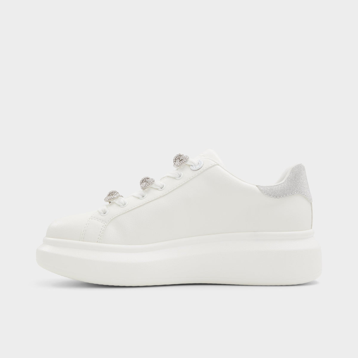 Vue latérale de Blanc Merrick Sneaker bas