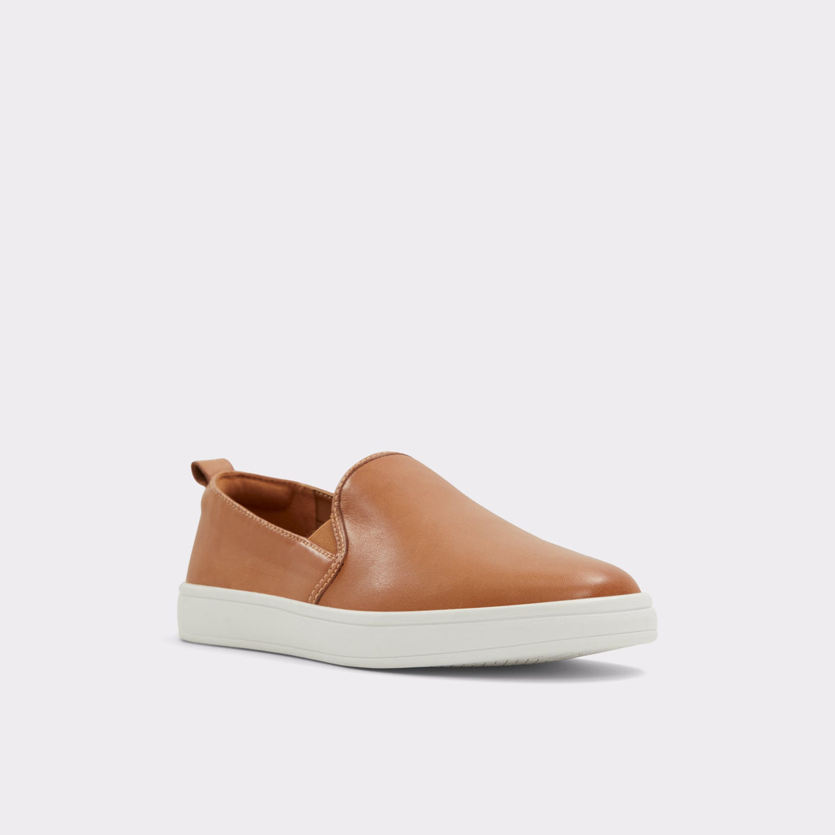 Three-quarter angle of Dark Beige Roolly Low top sneaker's front side