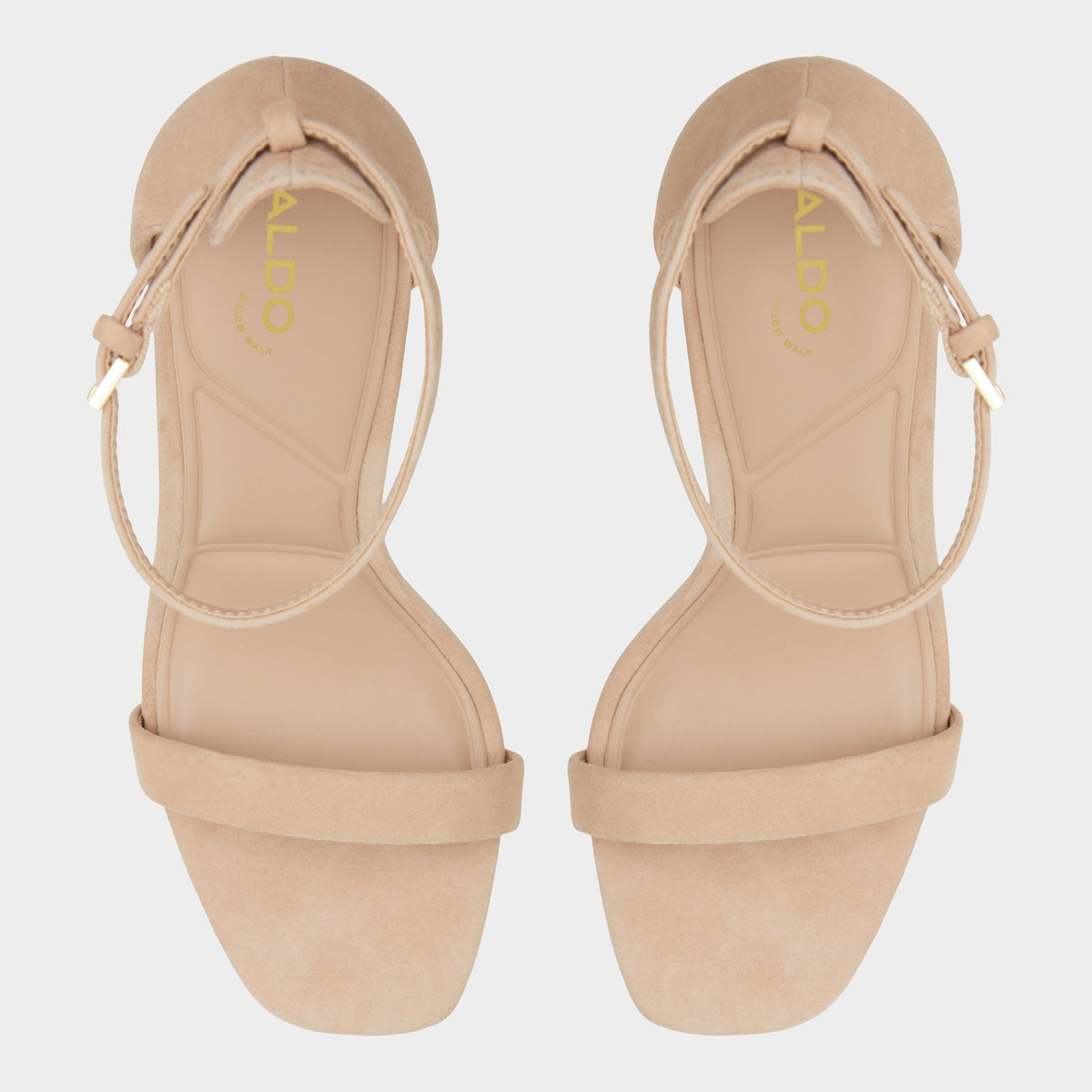 Top-down view of the Beige Hazelia Strappy sandal