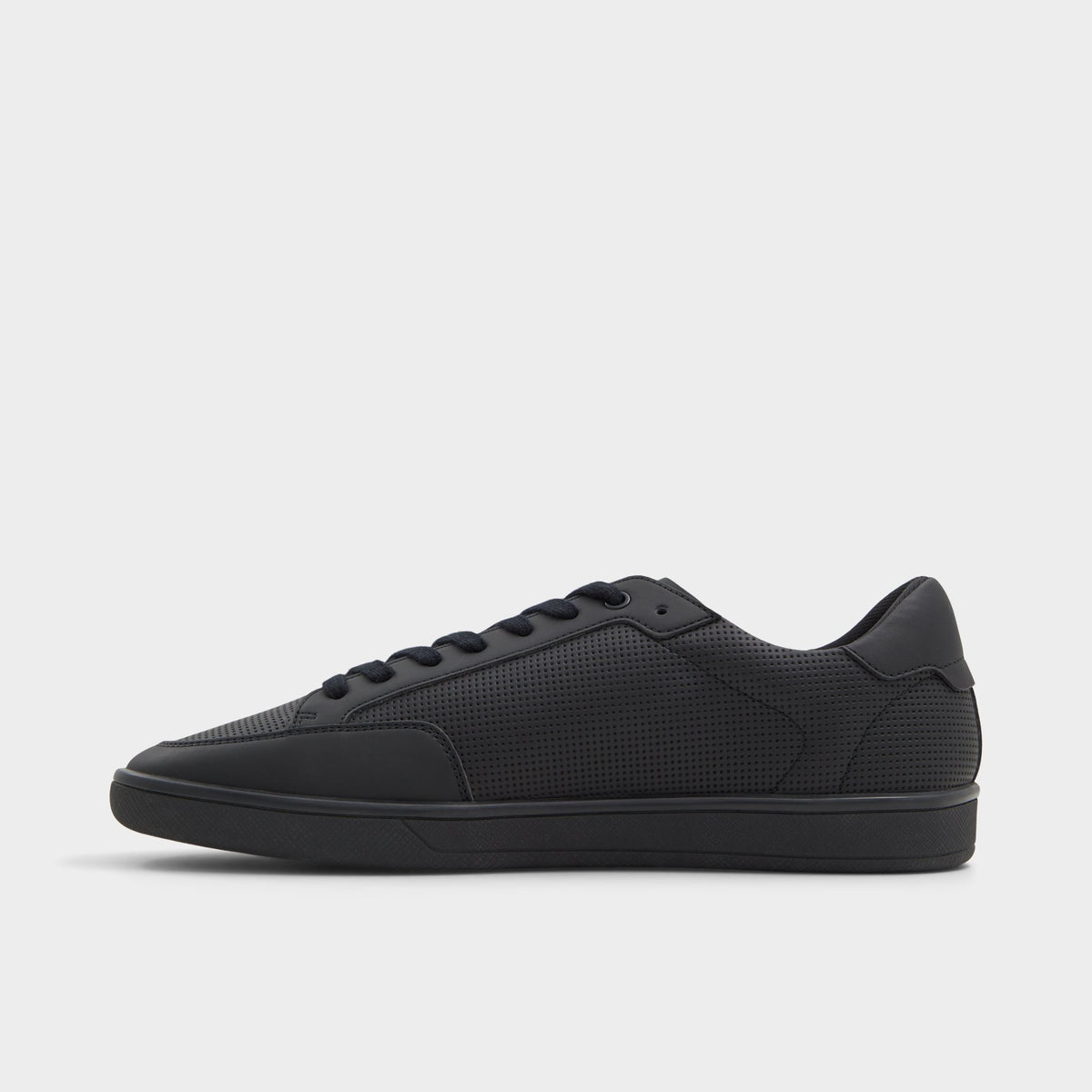 Side view of Black/Black Brewer Low top sneaker
