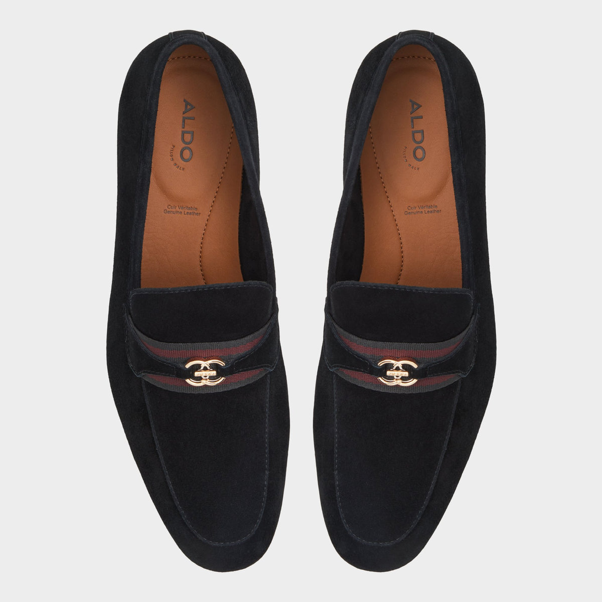 Vue de dessus de la Autre Noir Leopaul Mocassin