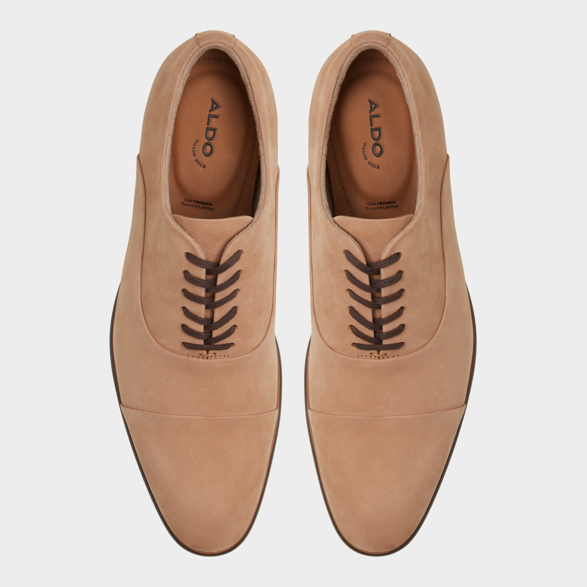 Vue de dessus de la Marron Clair Meekes Chaussure Oxford
