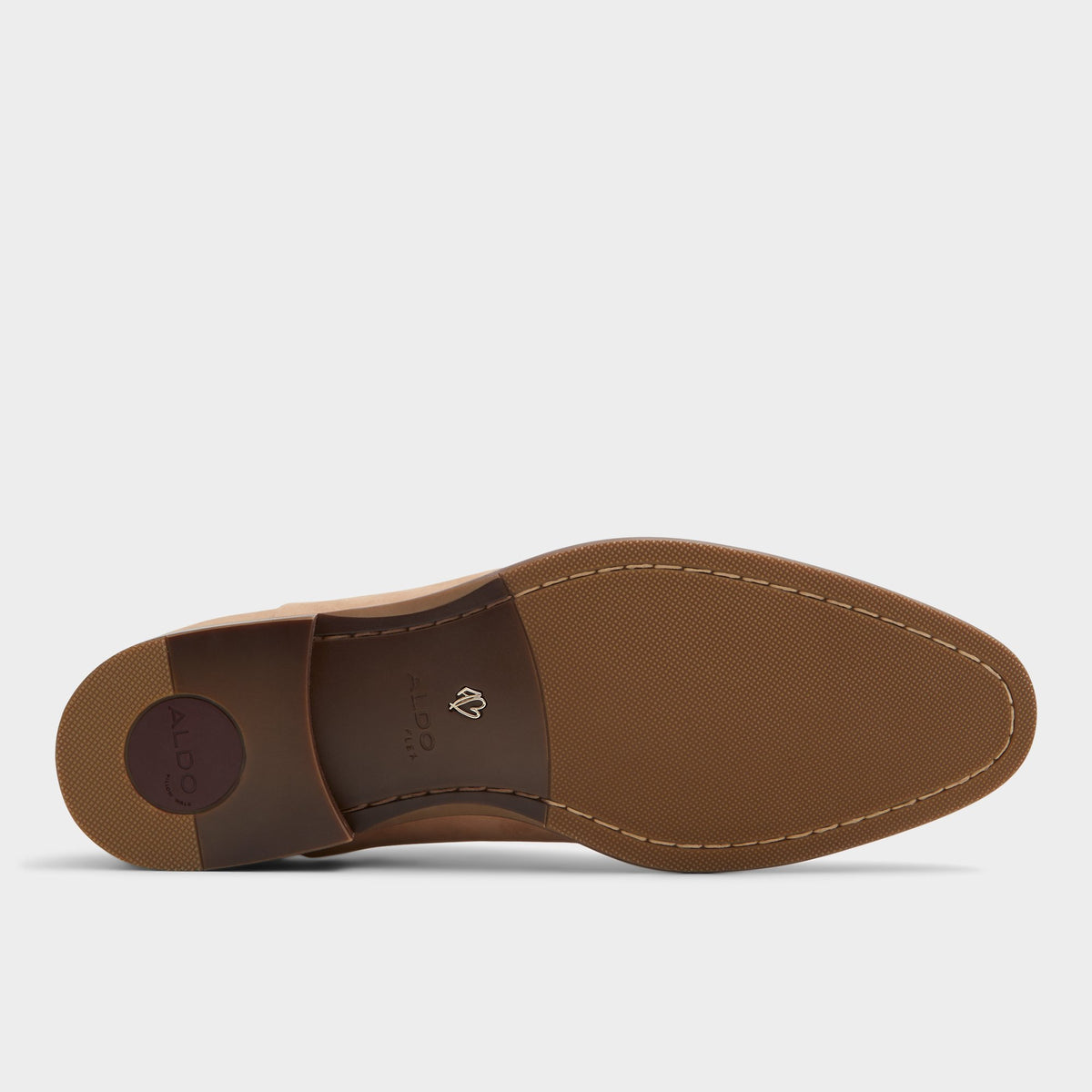 Vue de la semelle de Marron Clair Meekes Chaussure Oxford