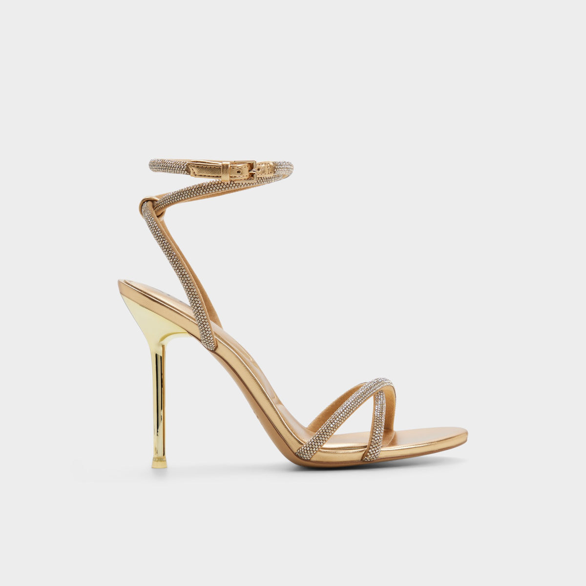 Main View of Gold Manaelden Strappy heeled sandal for Womens