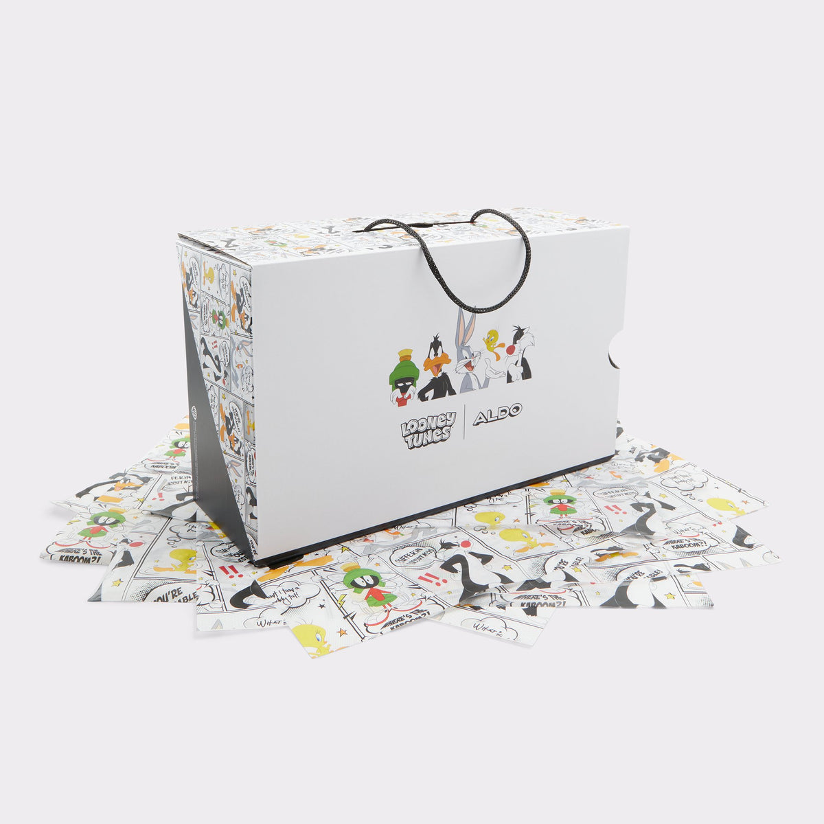 Vue de la semelle de Noir Ltlowtopspec Looney Tunes™ x ALDO