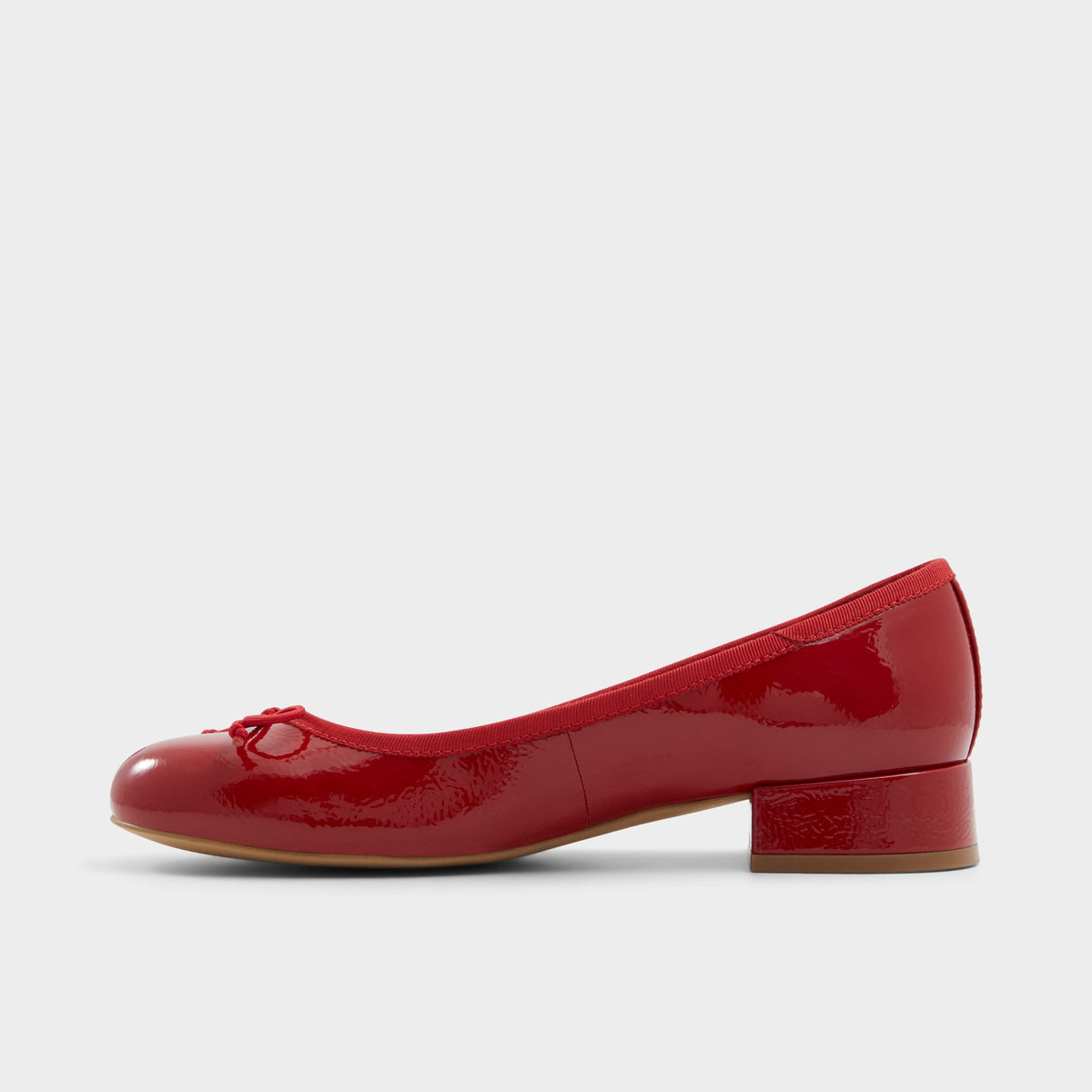Vue latérale de Rouge Aliette Ballerine