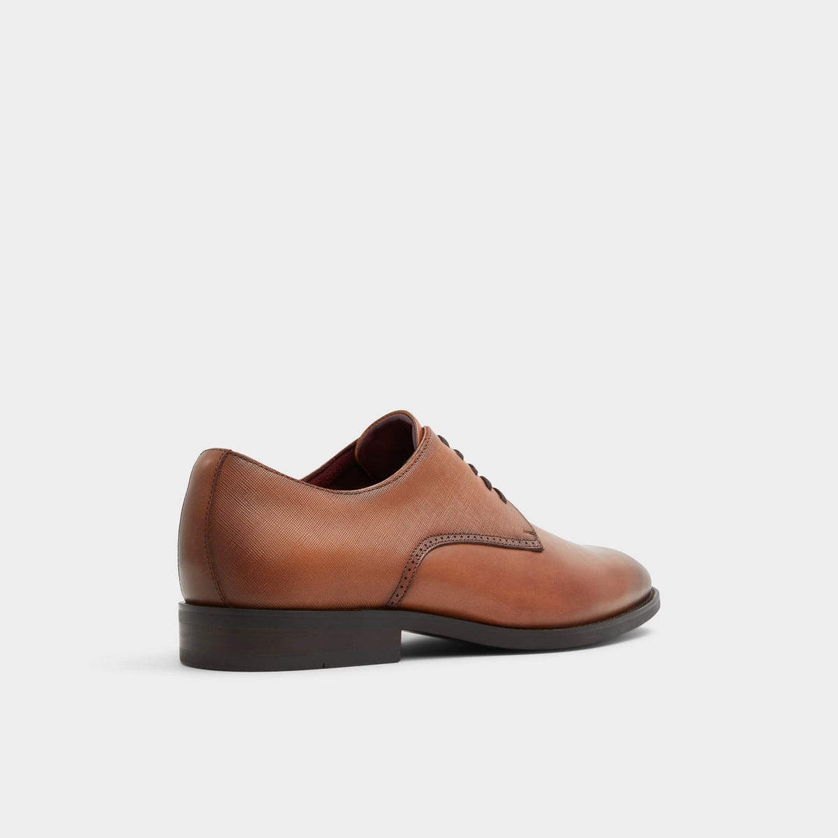 Three-quarter angle of Cognac Amares Derby shoe's back side