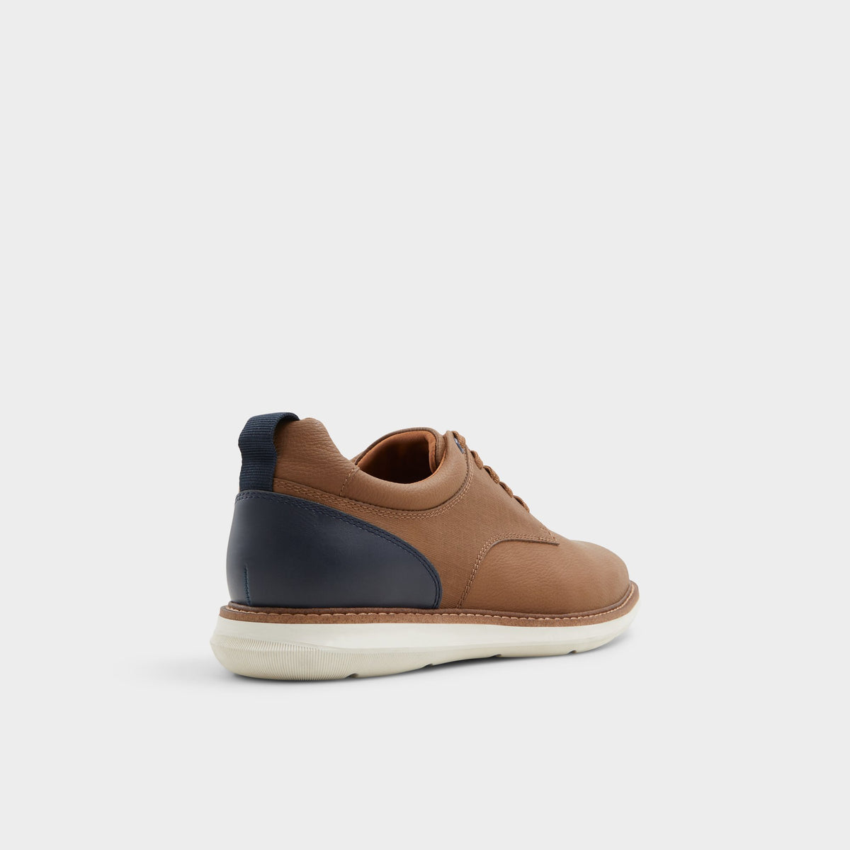 Three-quarter angle of Cognac Preth Oxford shoe's back side