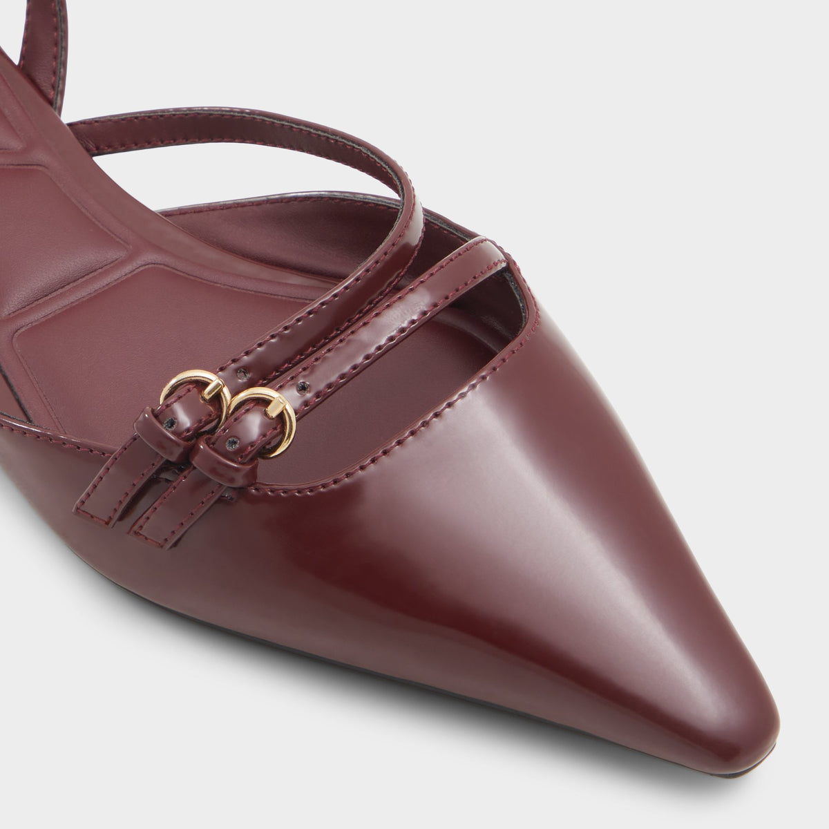 Close-up of the Bordo Alanie Slingback ballet flat