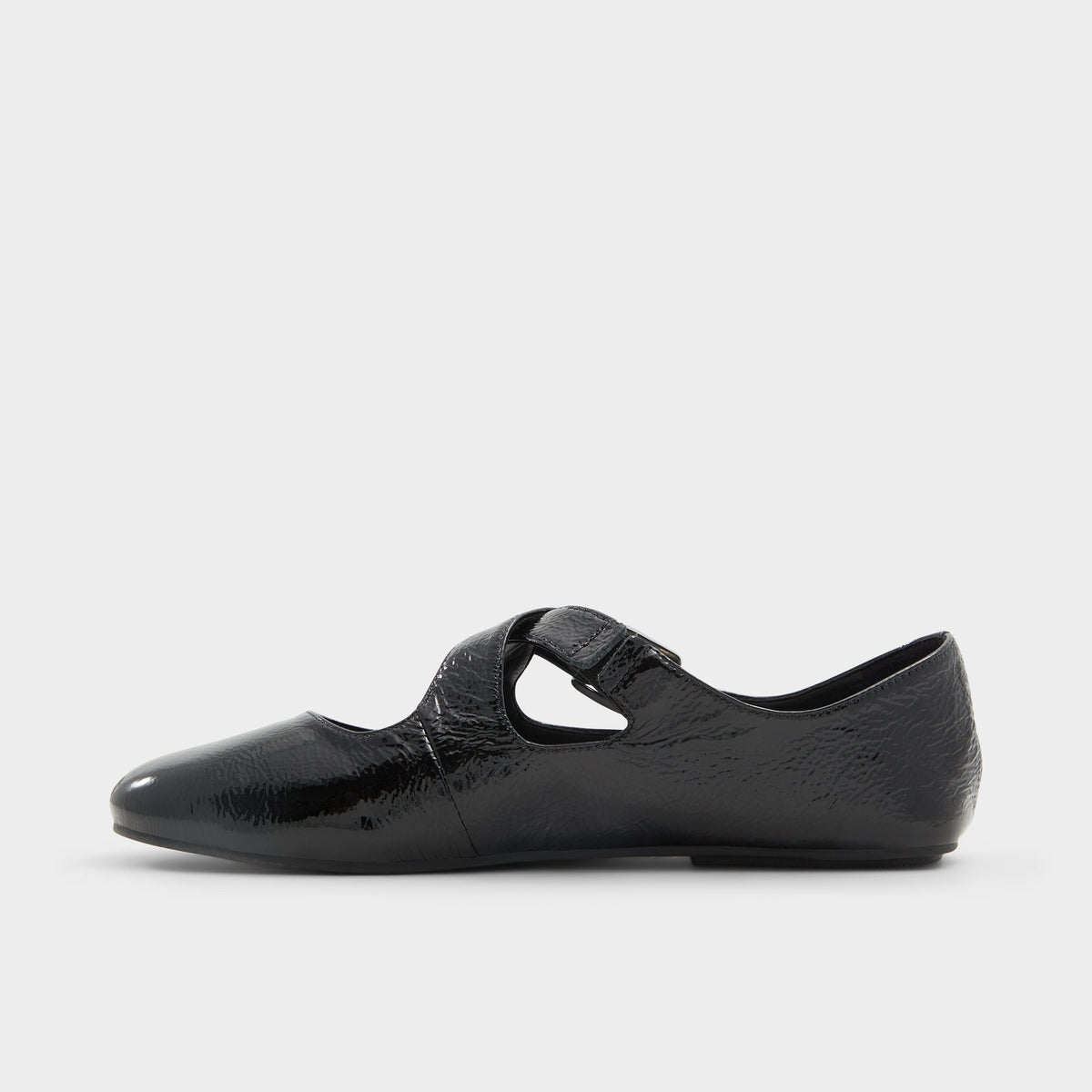 Vue latérale de Noir Amberia Ballerine