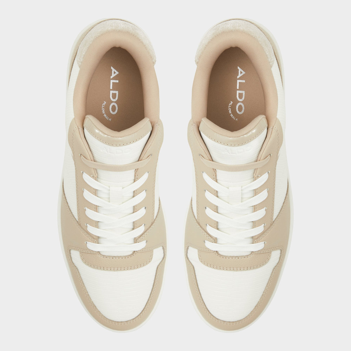 Top-down view of the White Combo Zethan Low top sneaker