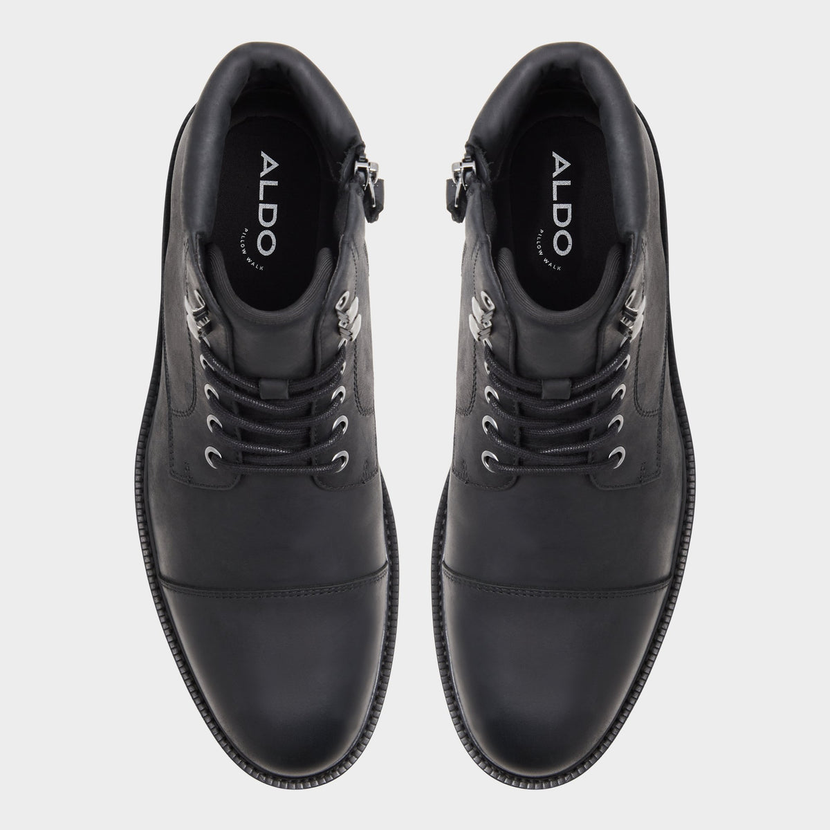 Vue de dessus de la Noir Darionn Lace-up boot