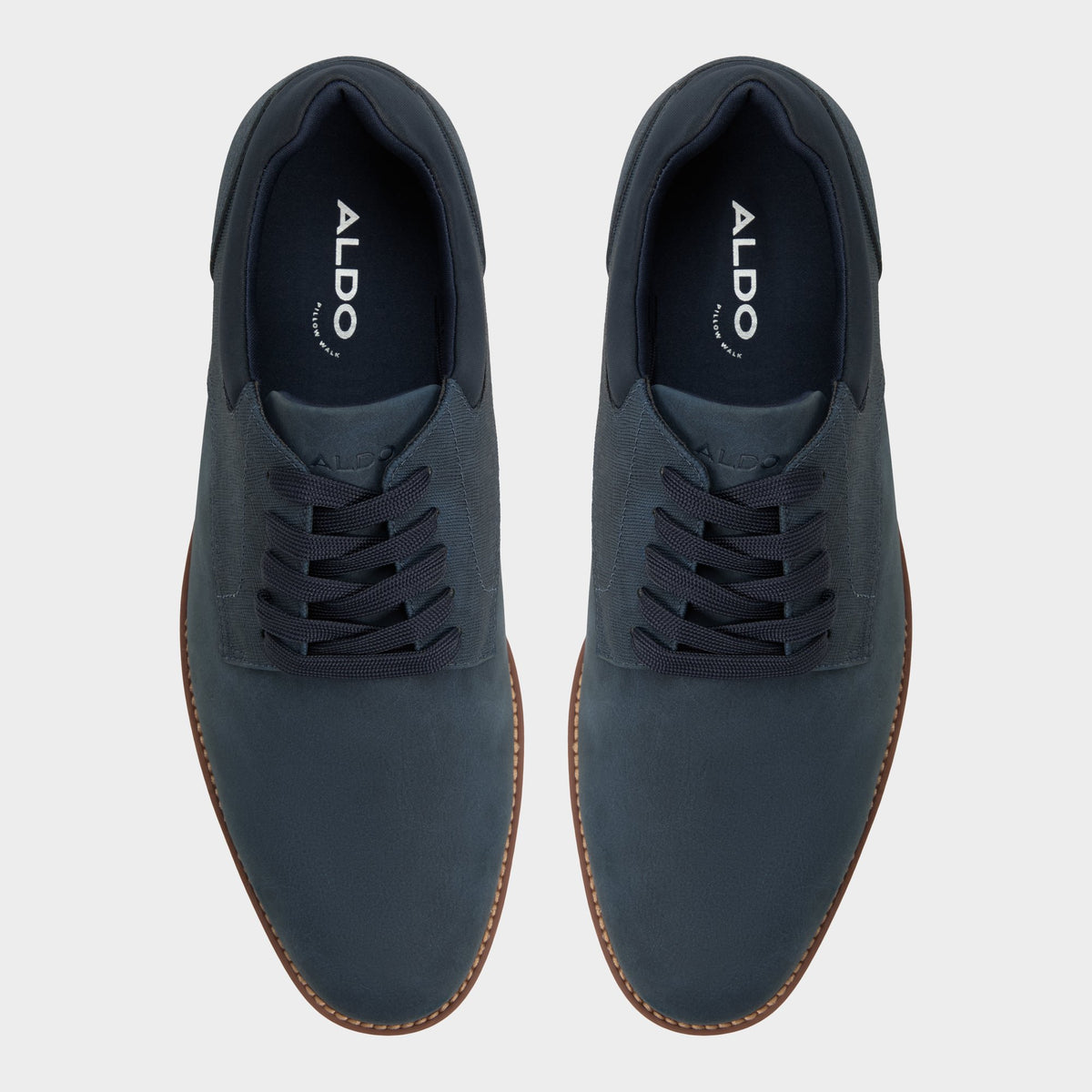 Top-down view of the Navy Corby Oxford shoe
