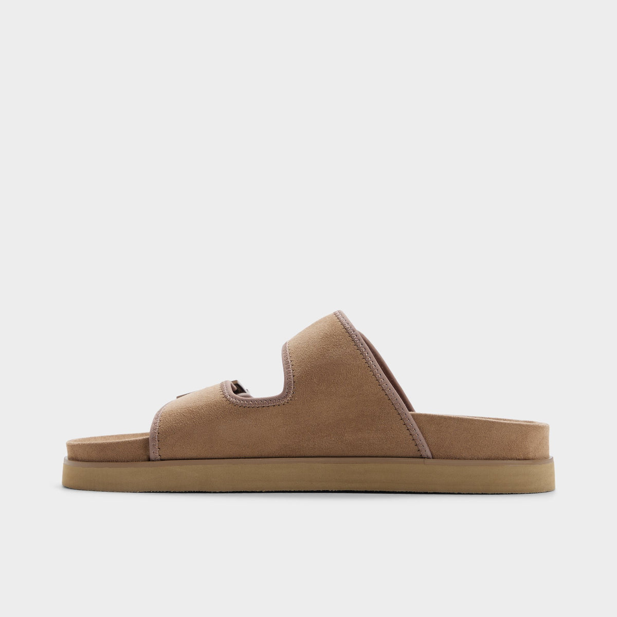 Side view of Light brown Sunnyside Slide sandal