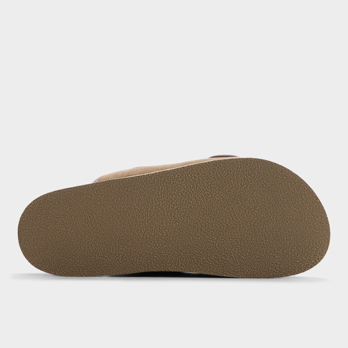 View of Light brown Sunnyside Slide sandal's sole