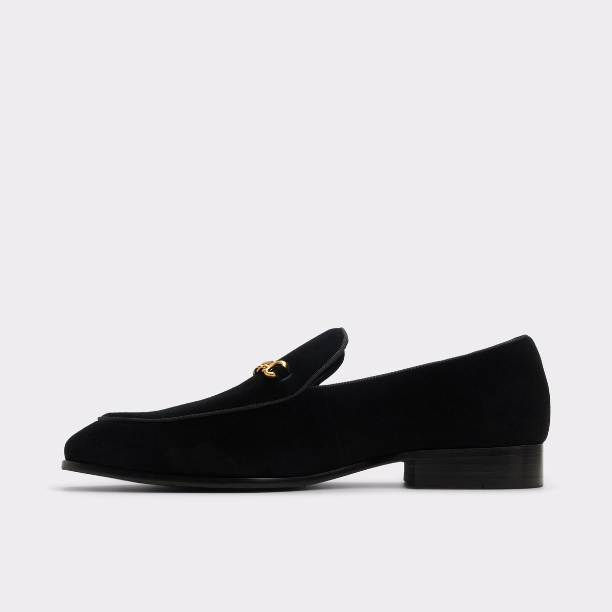 Side view of Open Black Umo Loafer