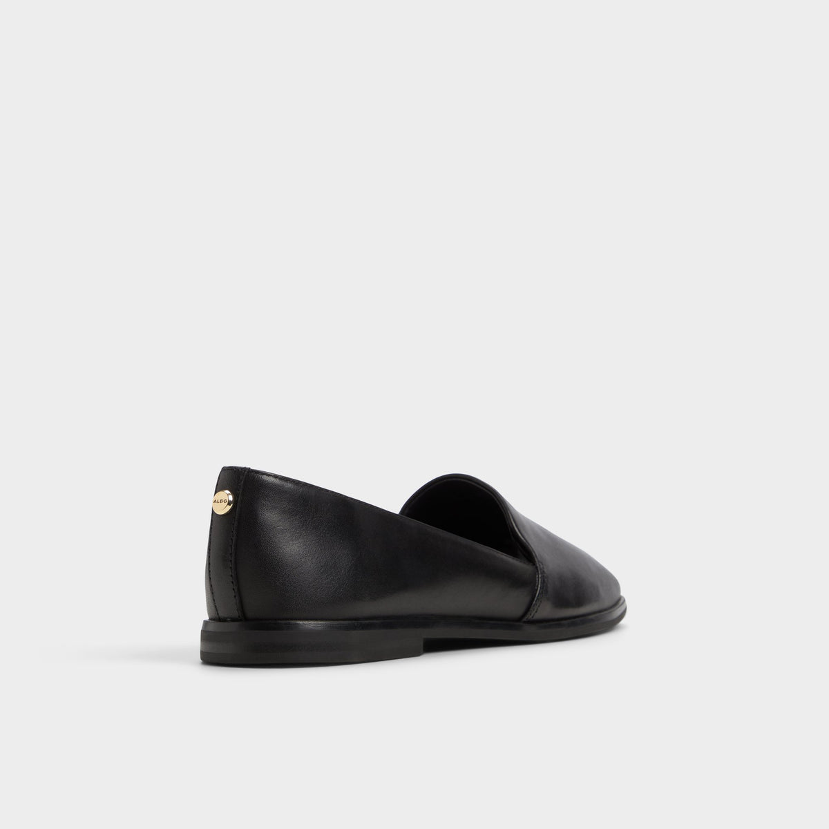 Three-quarter angle of Black Caraelia Loafer's back side