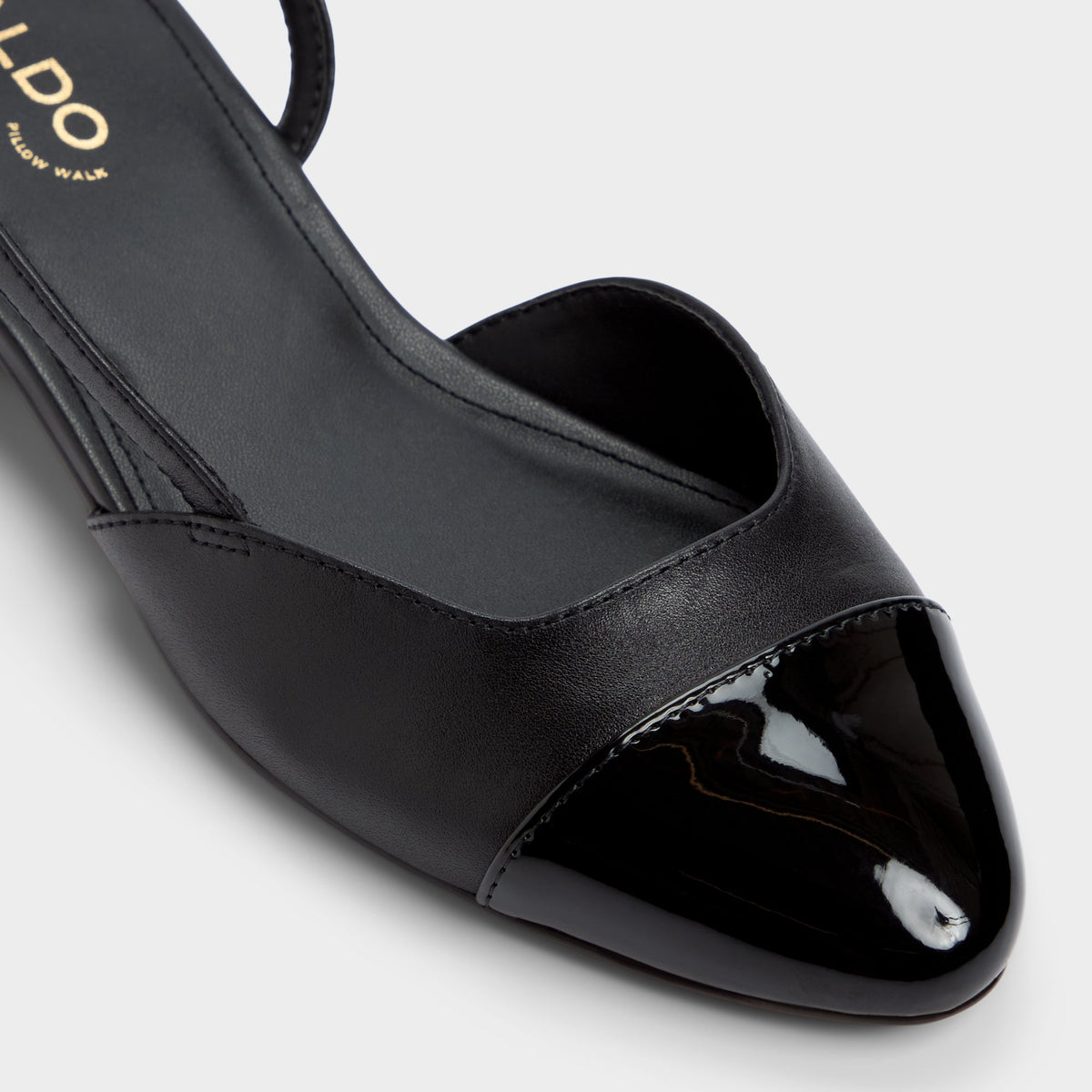 Close-up of the Other black Clementinne Slingback ballerina