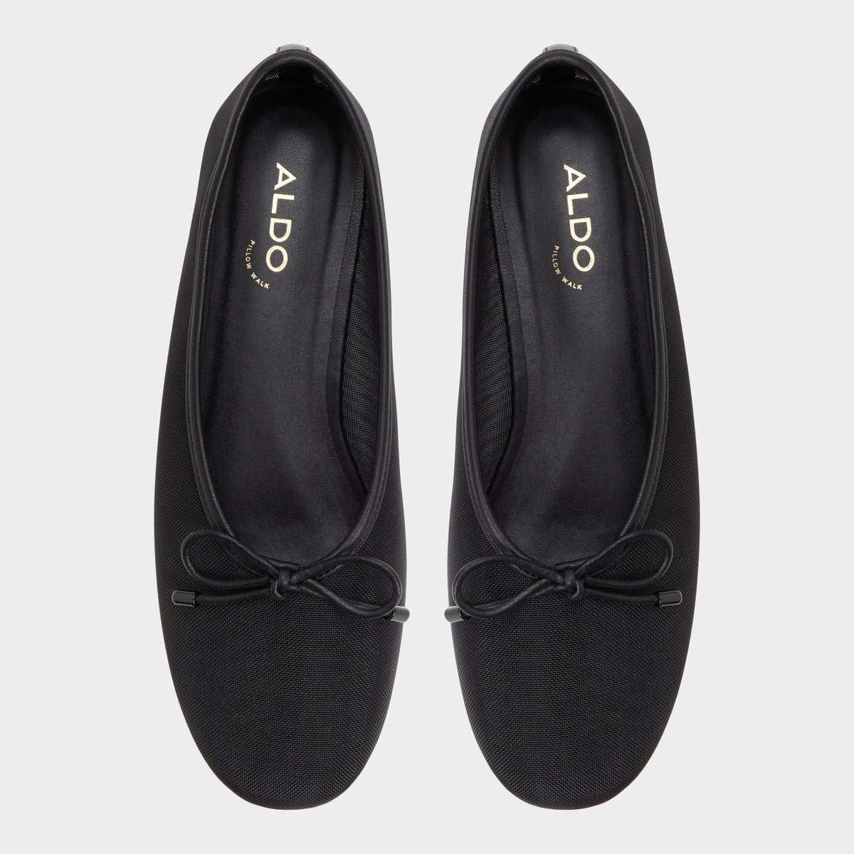 Top-down view of the Other Black Joselie Ballet flat