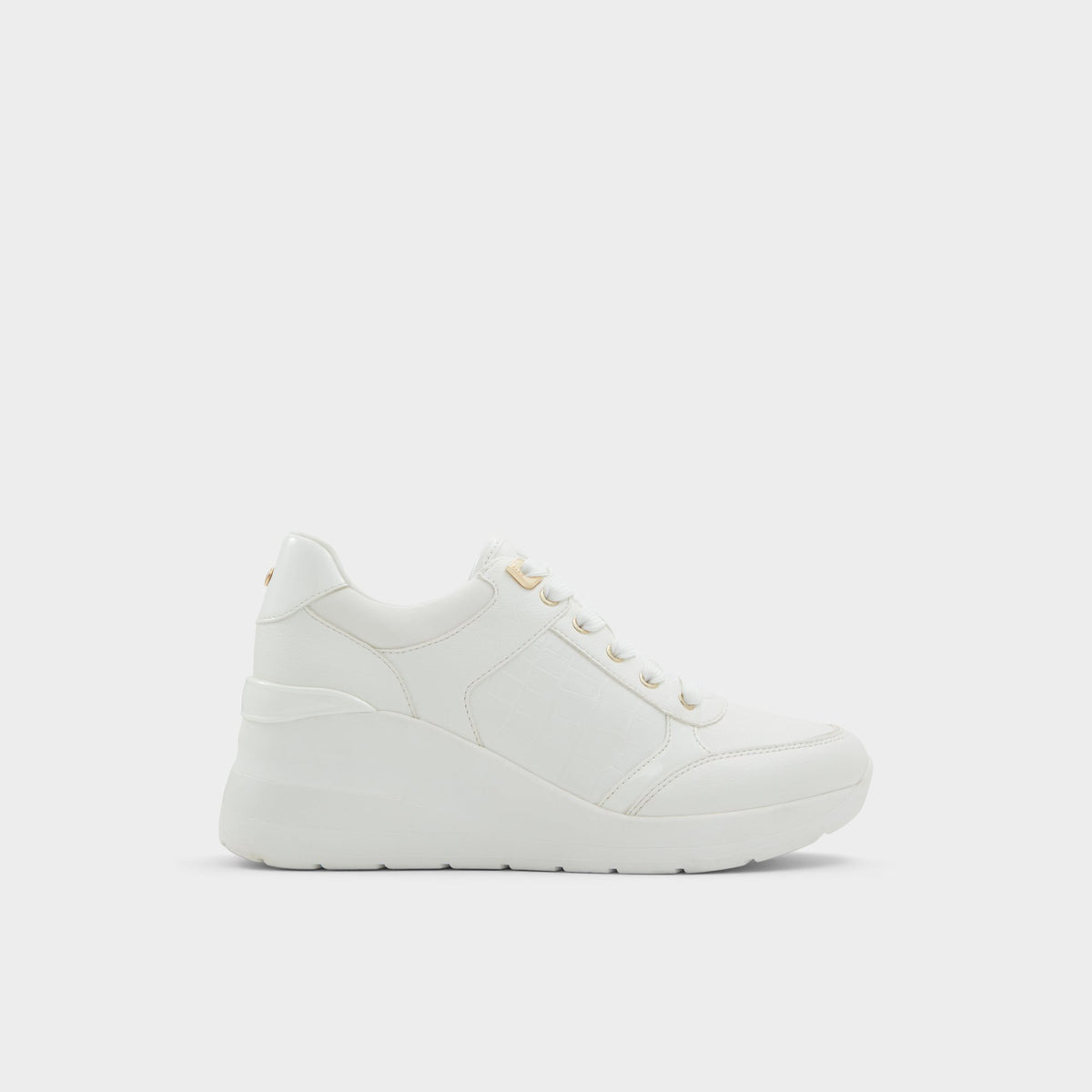 Main View of White overflow Iconistep Wedge sneaker for Womens