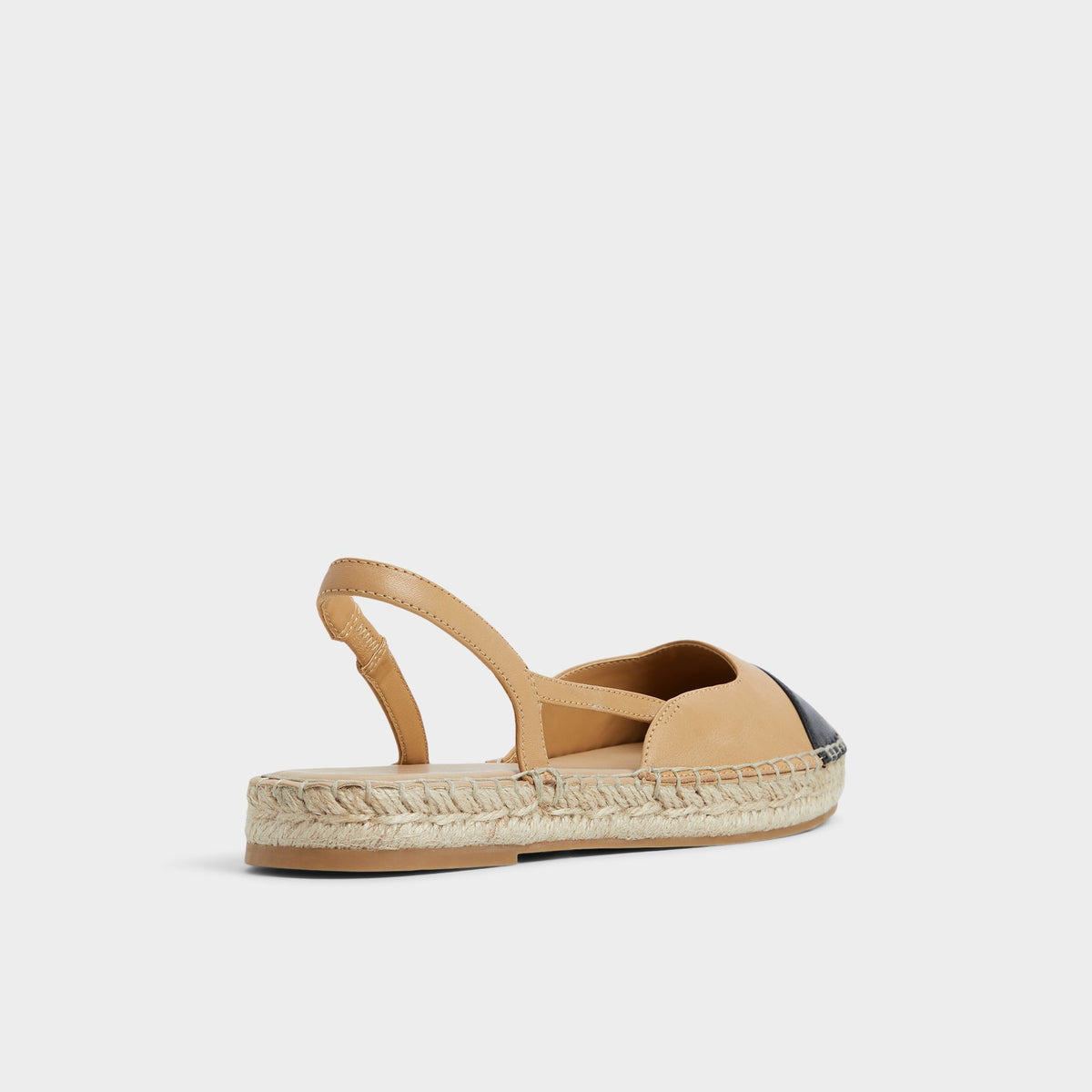 Three-quarter angle of Beige Marelinne Espadrille's back side