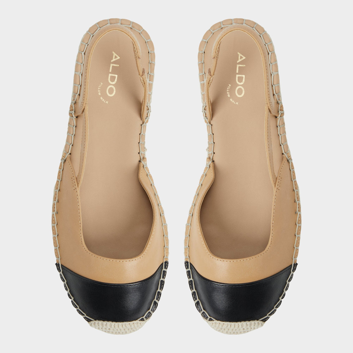 Top-down view of the Beige Marelinne Espadrille