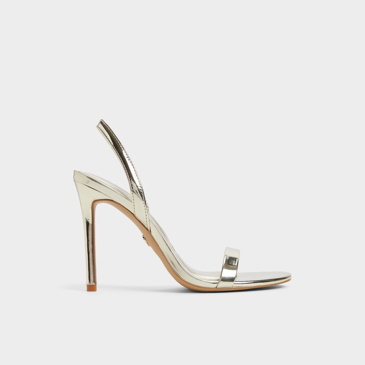 Main View of Gold Quinney Slingback heeled sandal for Womens