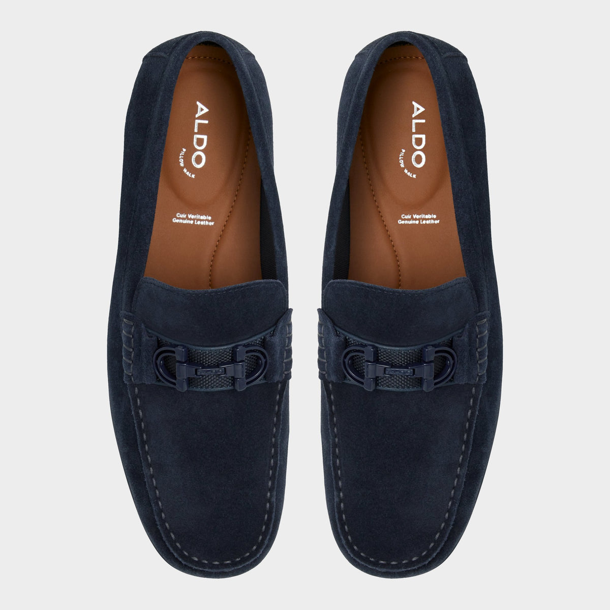 Top-down view of the Navy Scuderiia-in Loafer