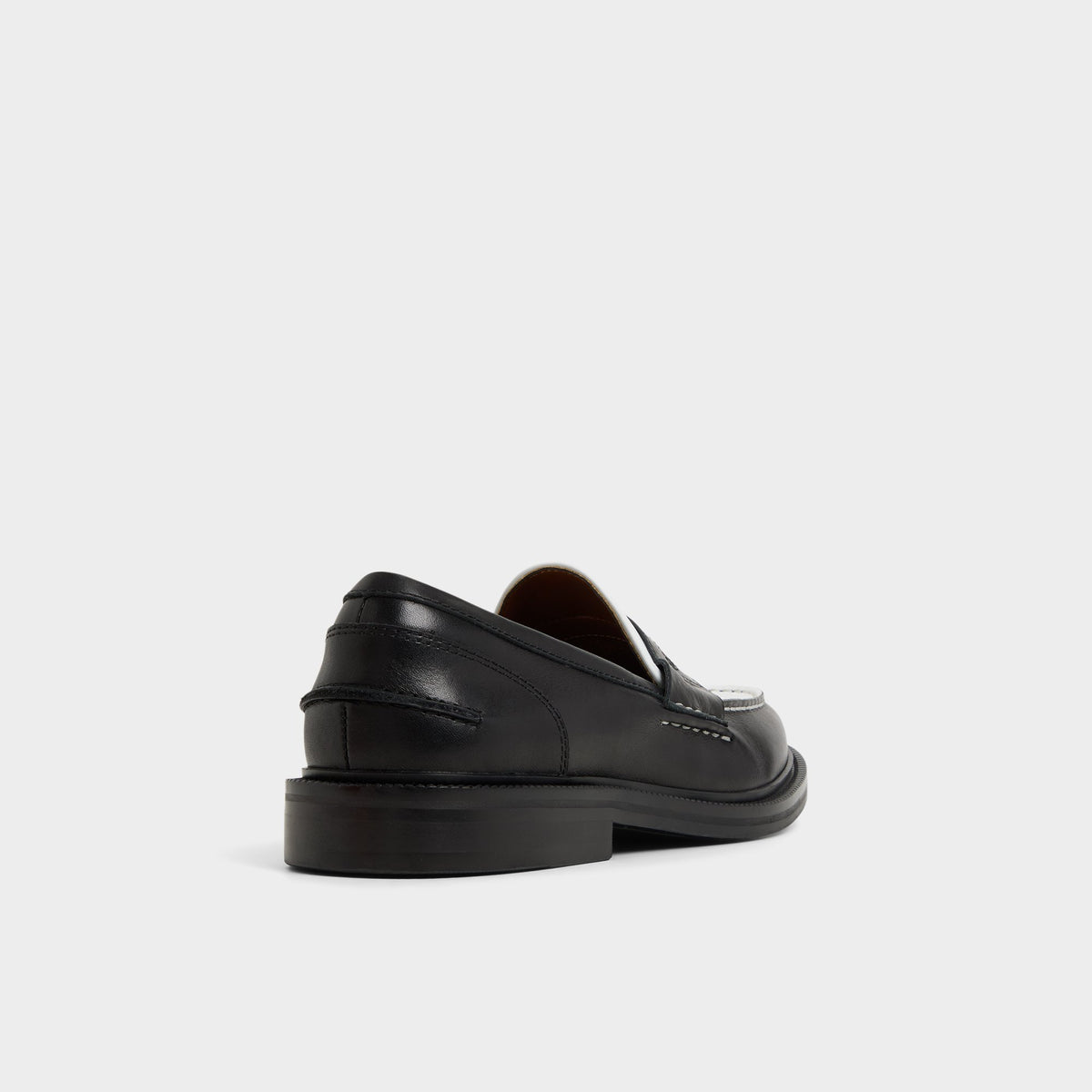 Three-quarter angle of Other black Buckley Loafer's back side
